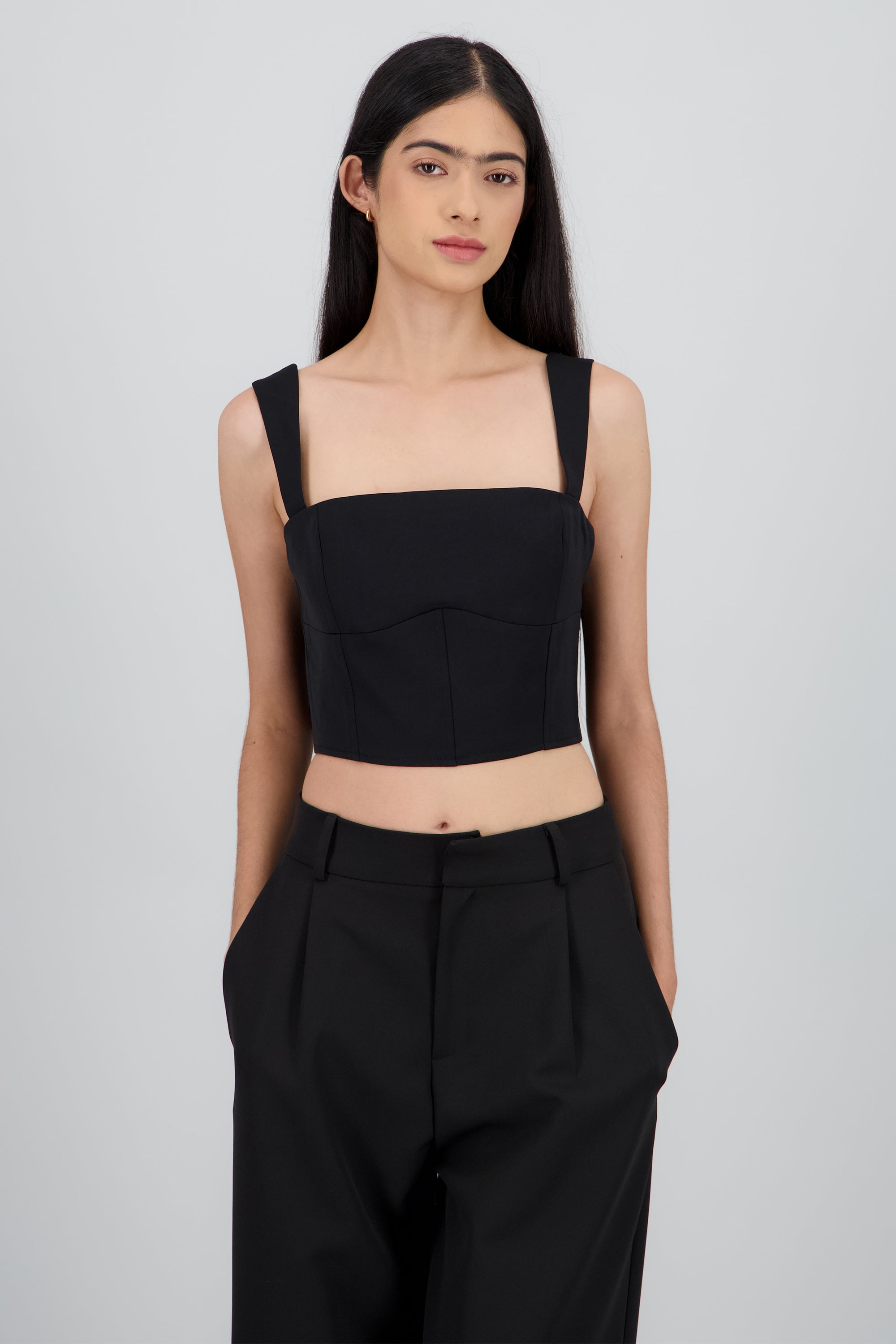 Crop top tirantes NEGRO