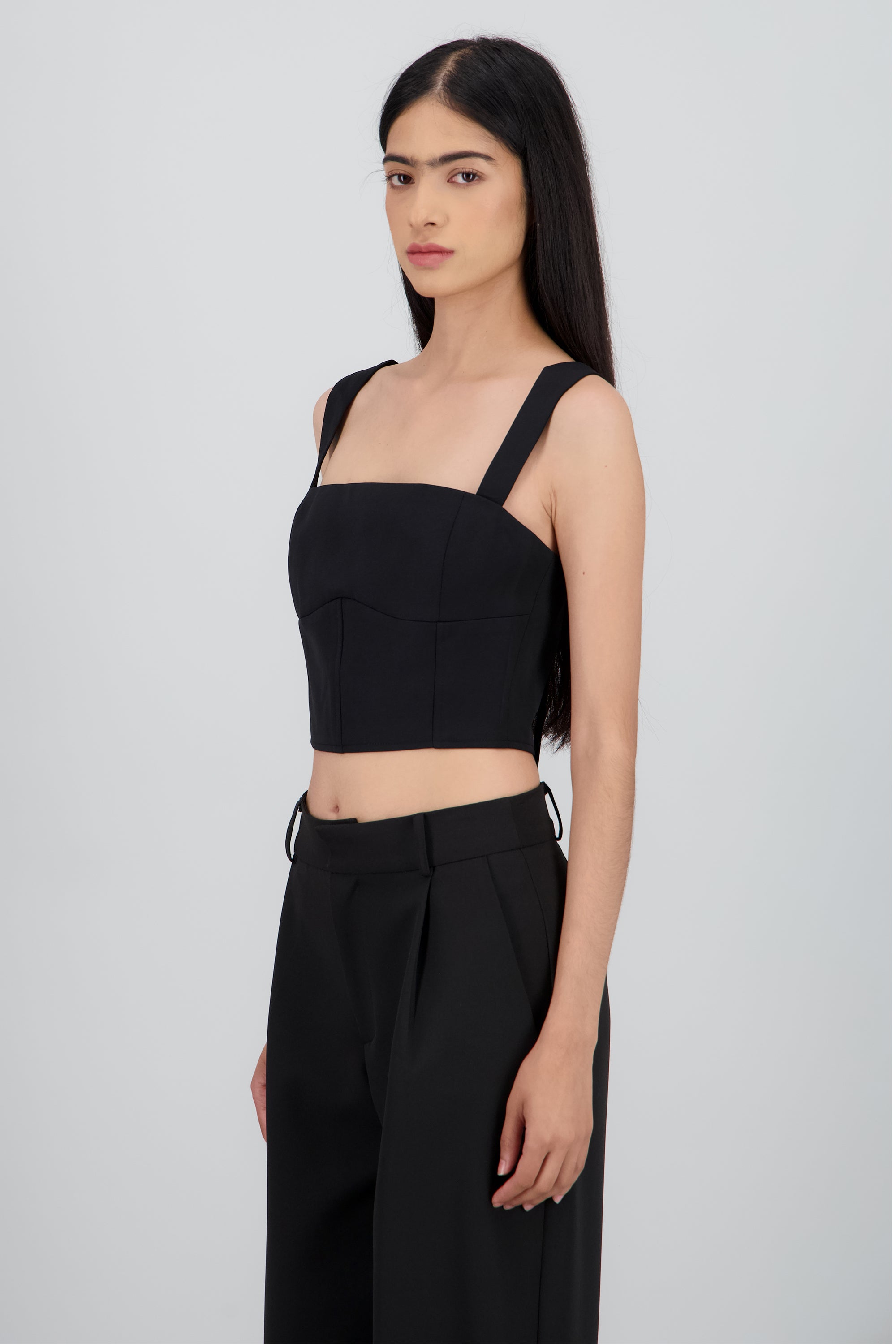 Crop top tirantes NEGRO