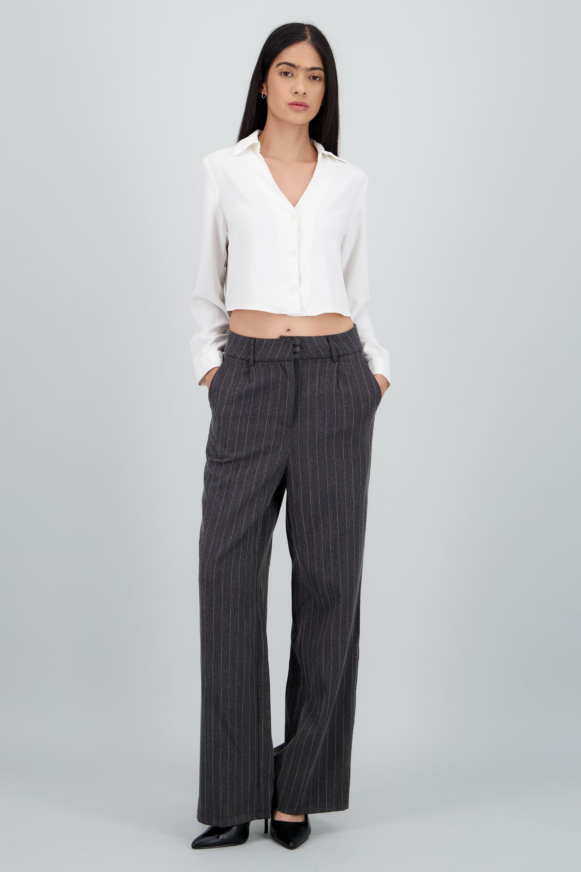 Pantalon sastre lineas GRIS