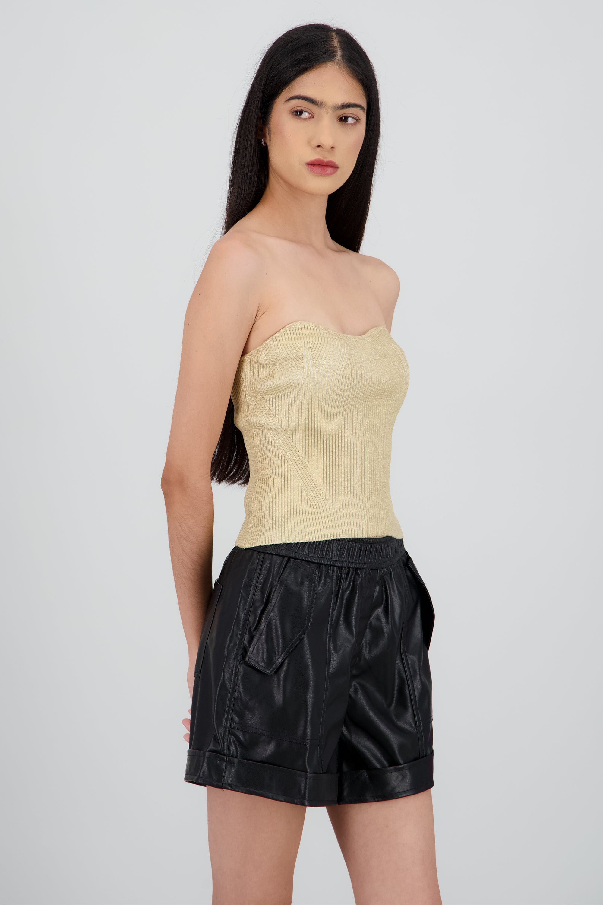 Top tubodetalle lurex ORO
