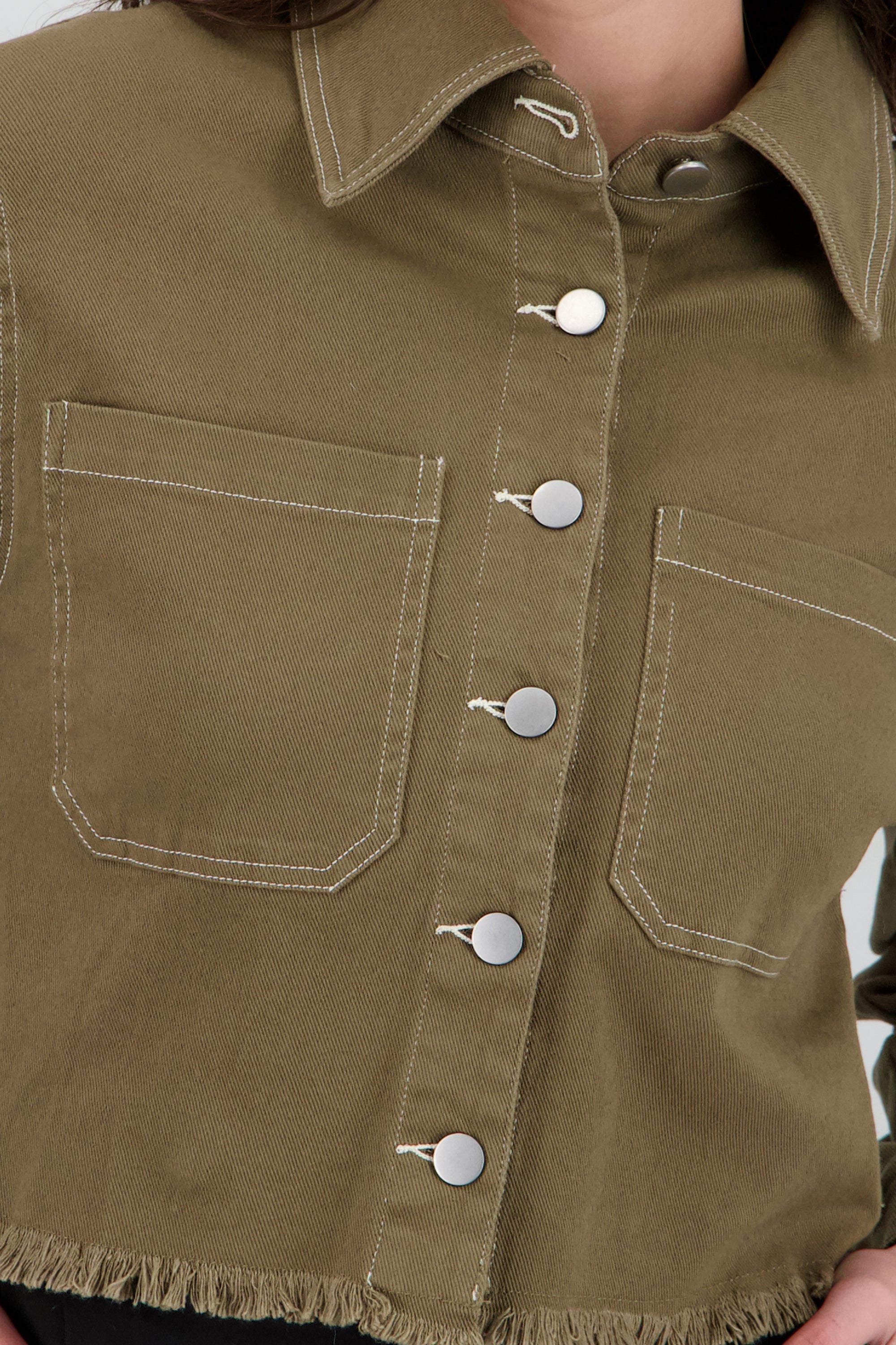 Chamarra denim bolsas OLIVO