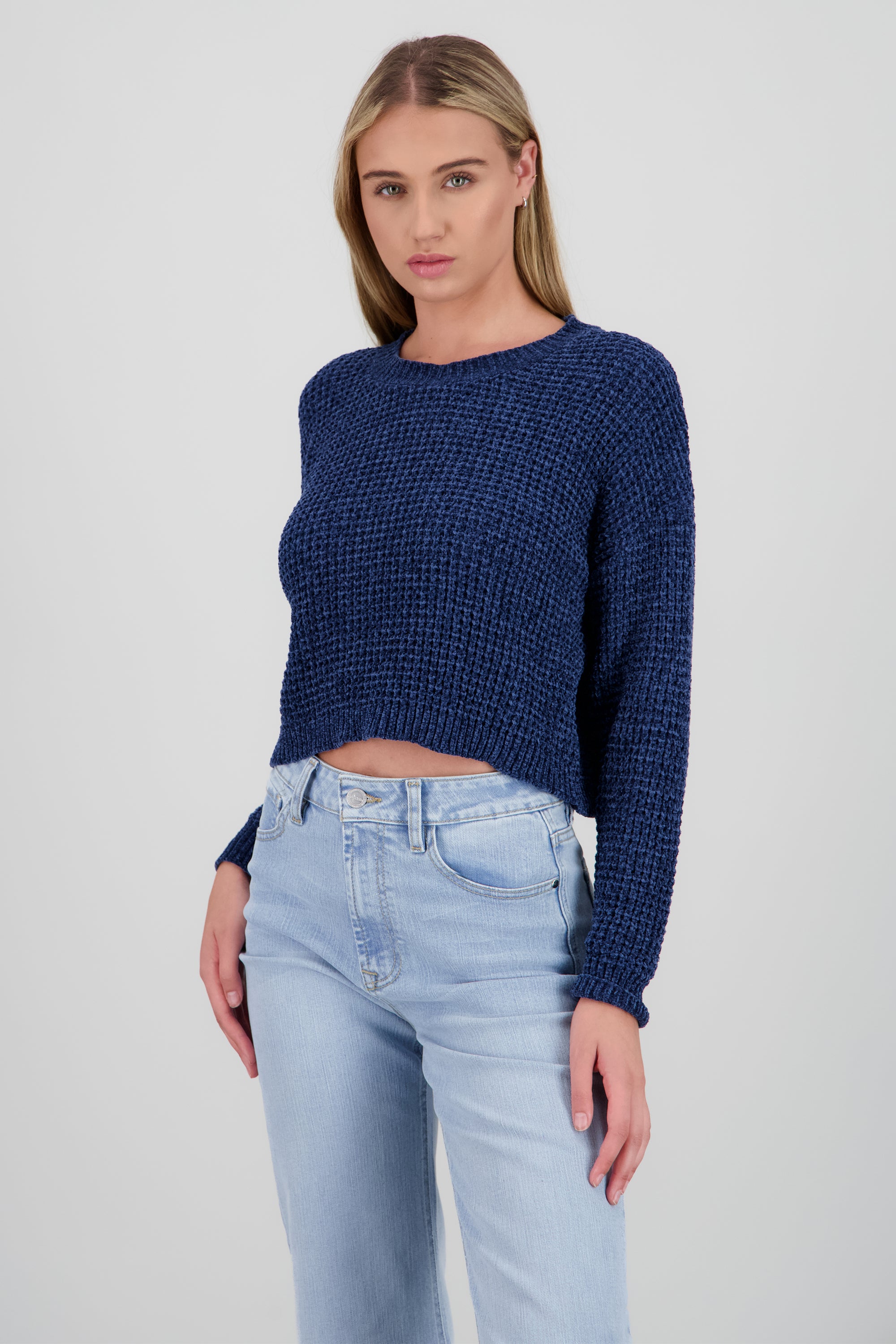 Sueter tejido ancho suave MARINO