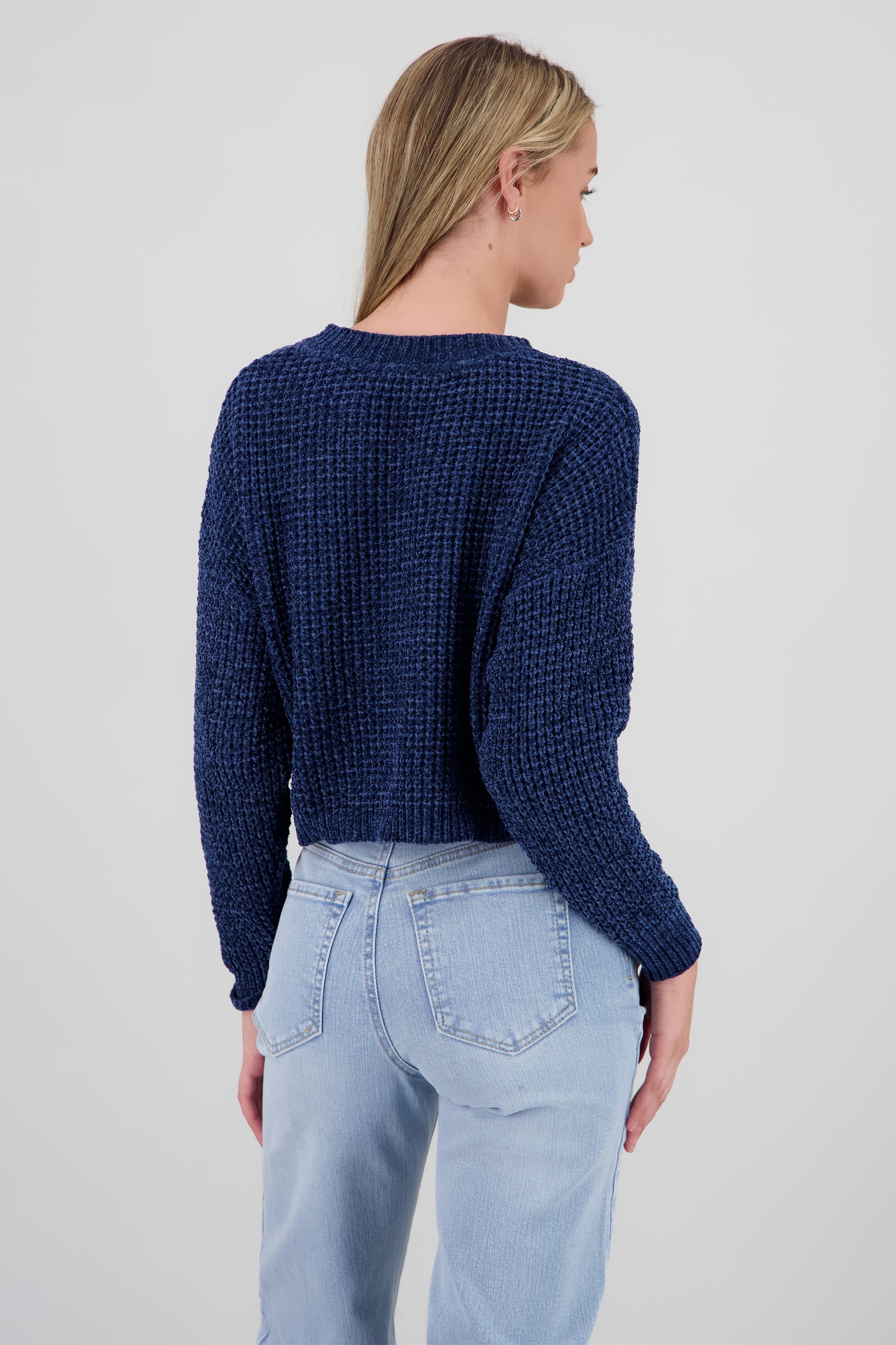 Sueter tejido ancho suave MARINO