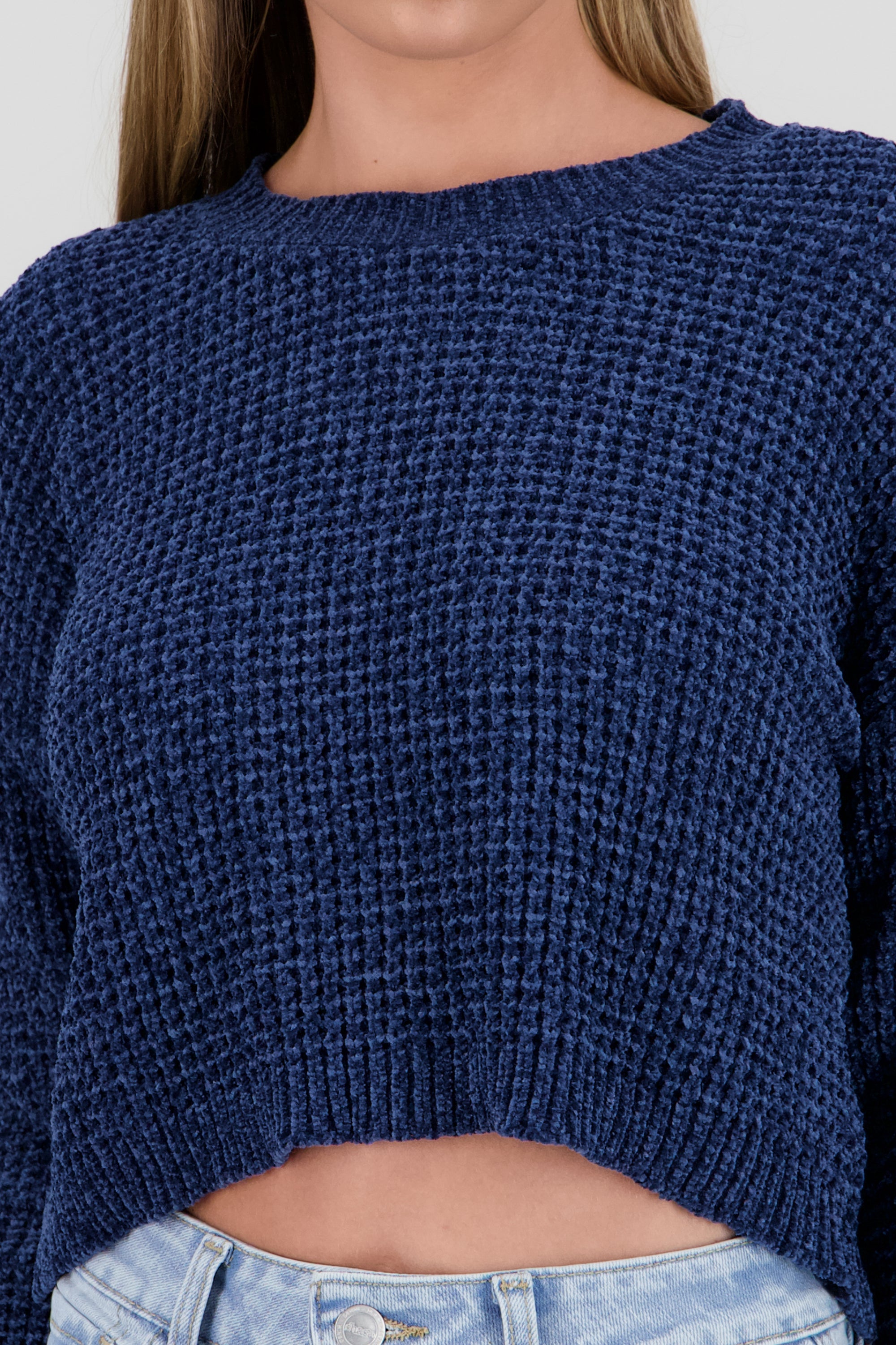 Sueter tejido ancho suave MARINO