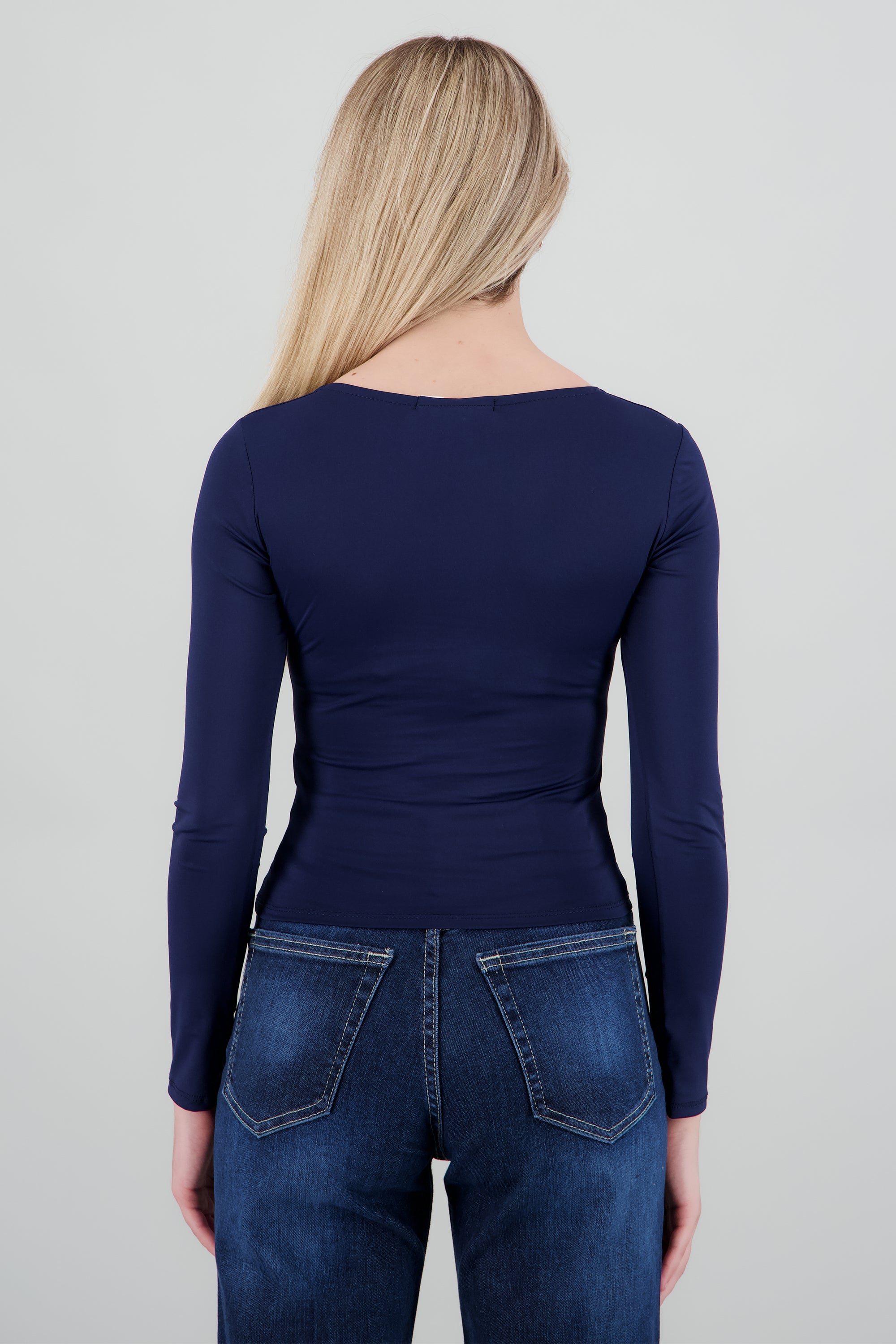 Top escote redondo manga larga MARINO