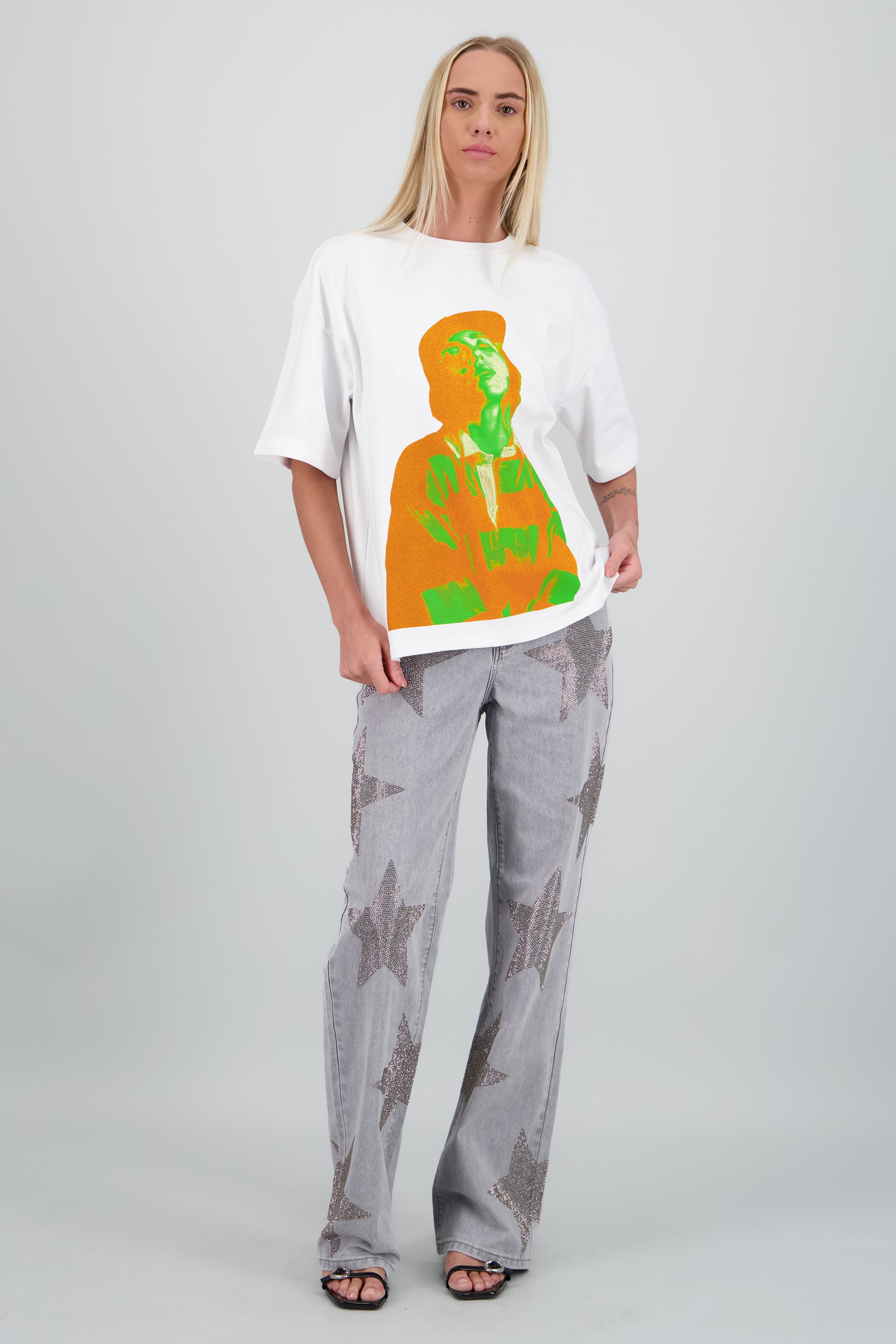 Playera Billie Retrato BLANCO