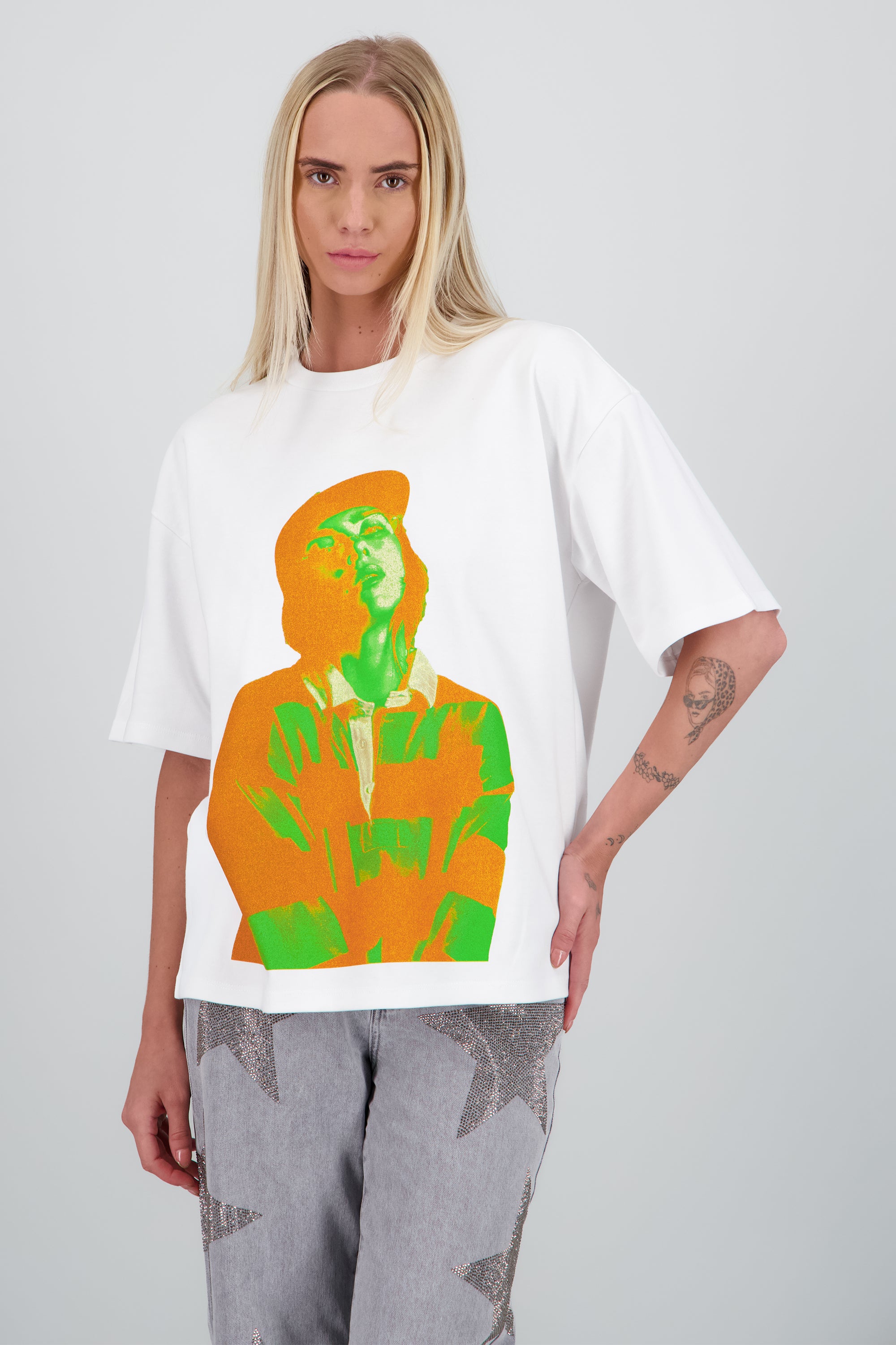 Playera Billie Retrato BLANCO