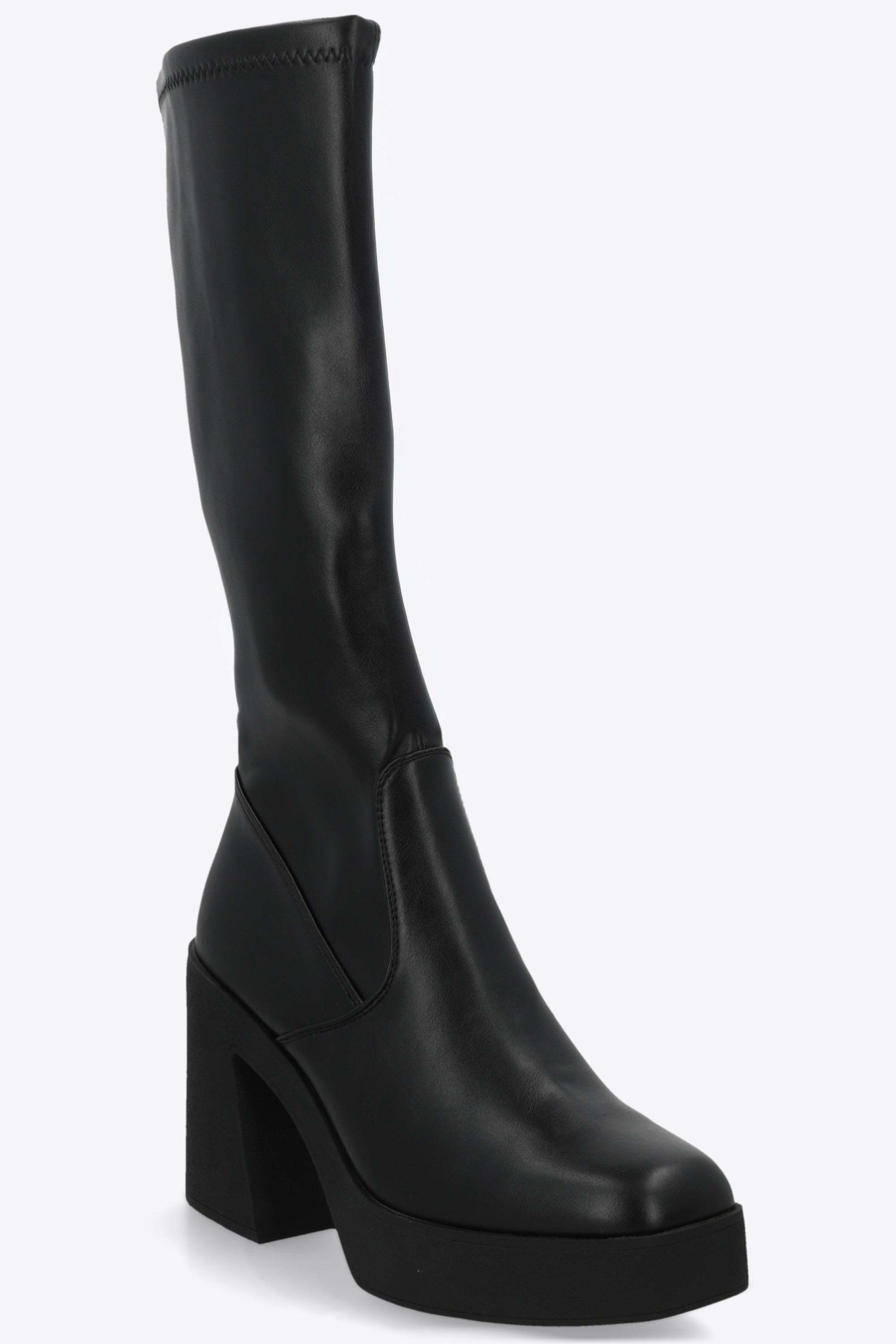 Bota larga ajustada elastica