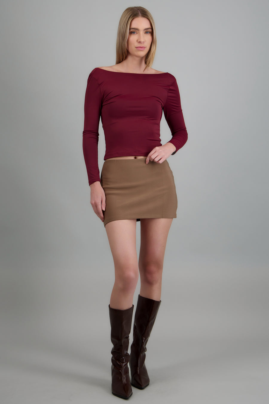 Falda mini lisa