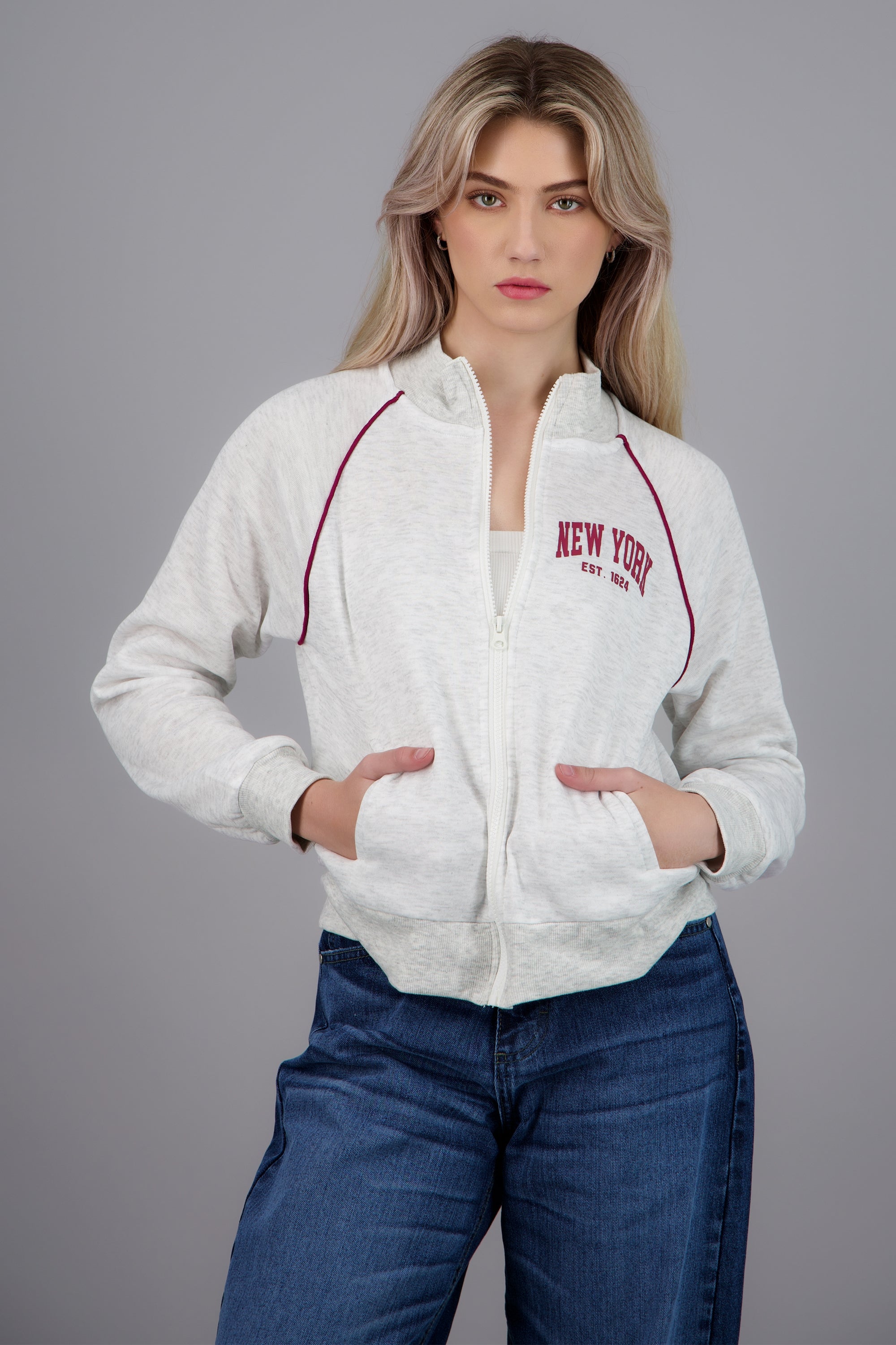 Sudadera estampada GRIS COMBO