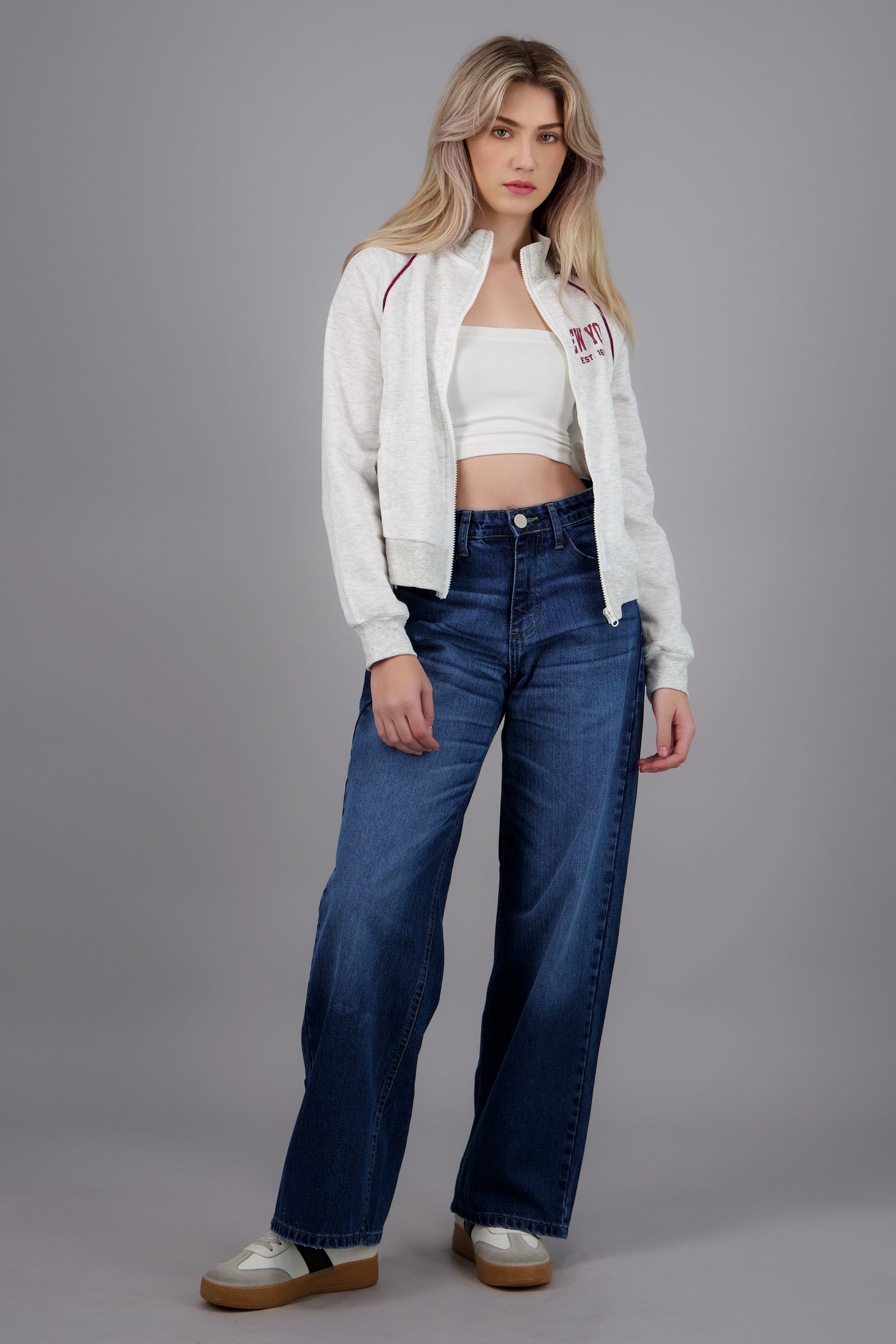 Sudadera estampada GRIS COMBO