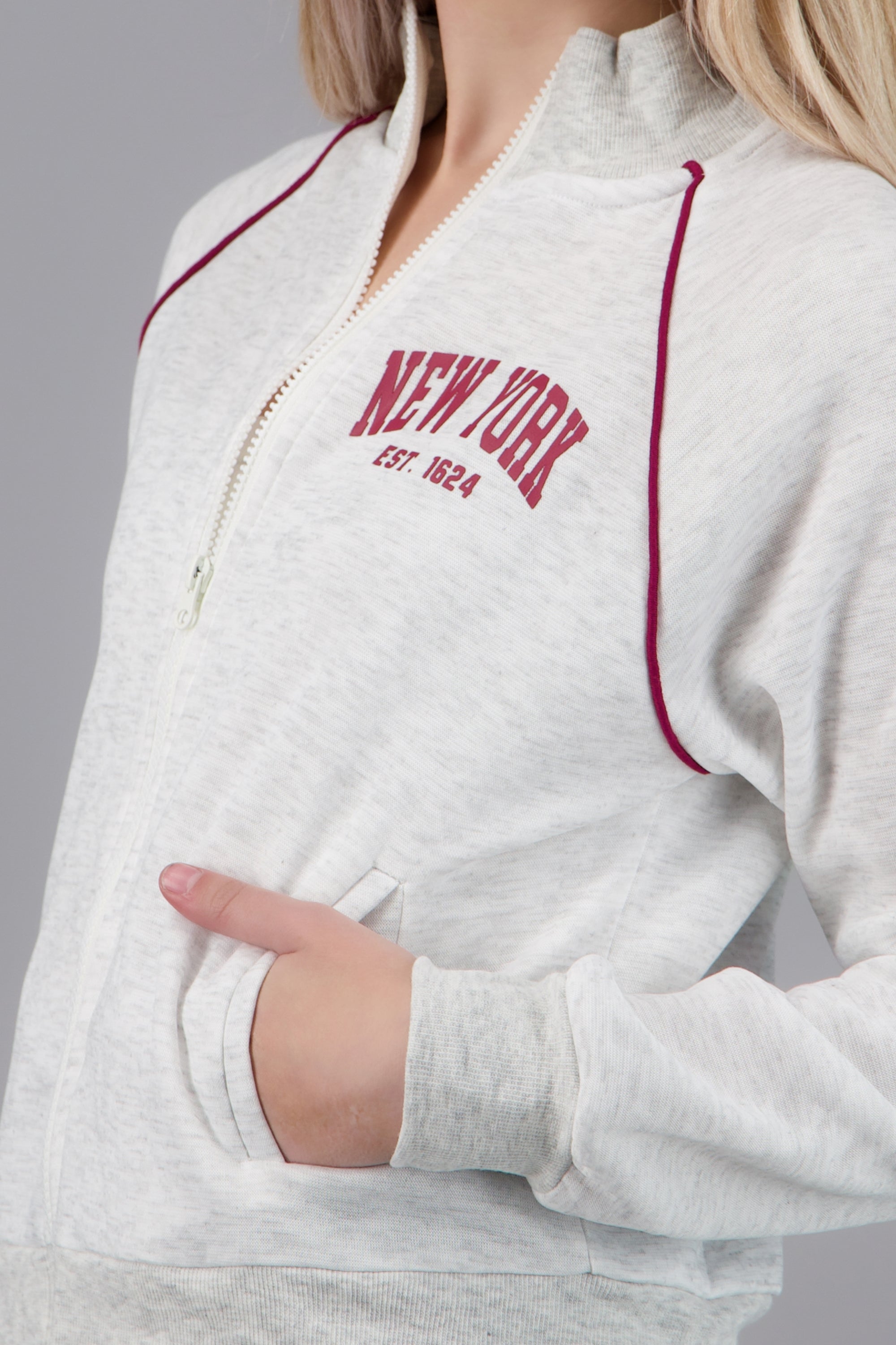 Sudadera estampada GRIS COMBO