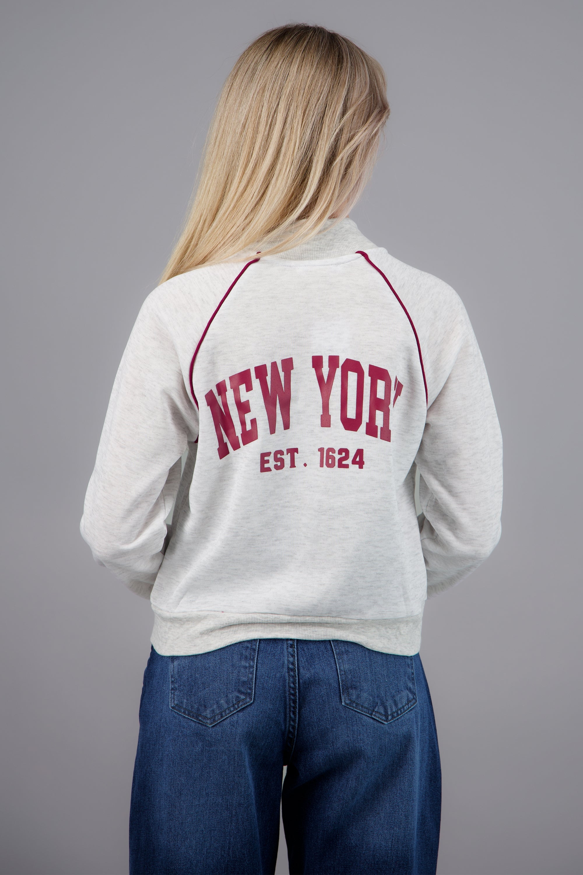 Sudadera estampada GRIS COMBO