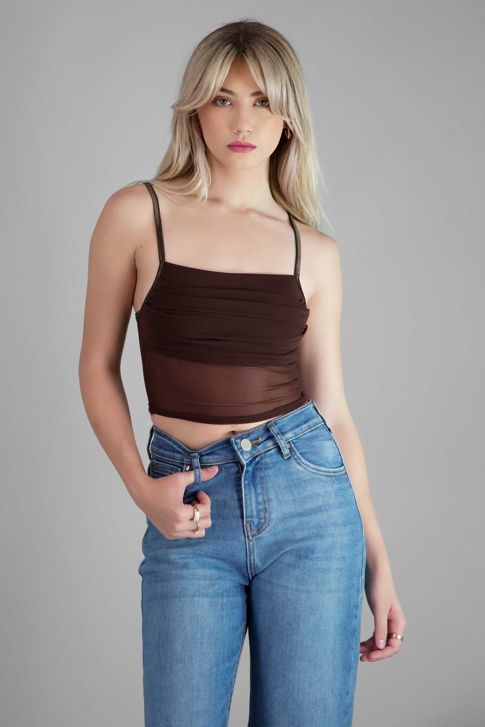 Top mesh tirantes CAFE