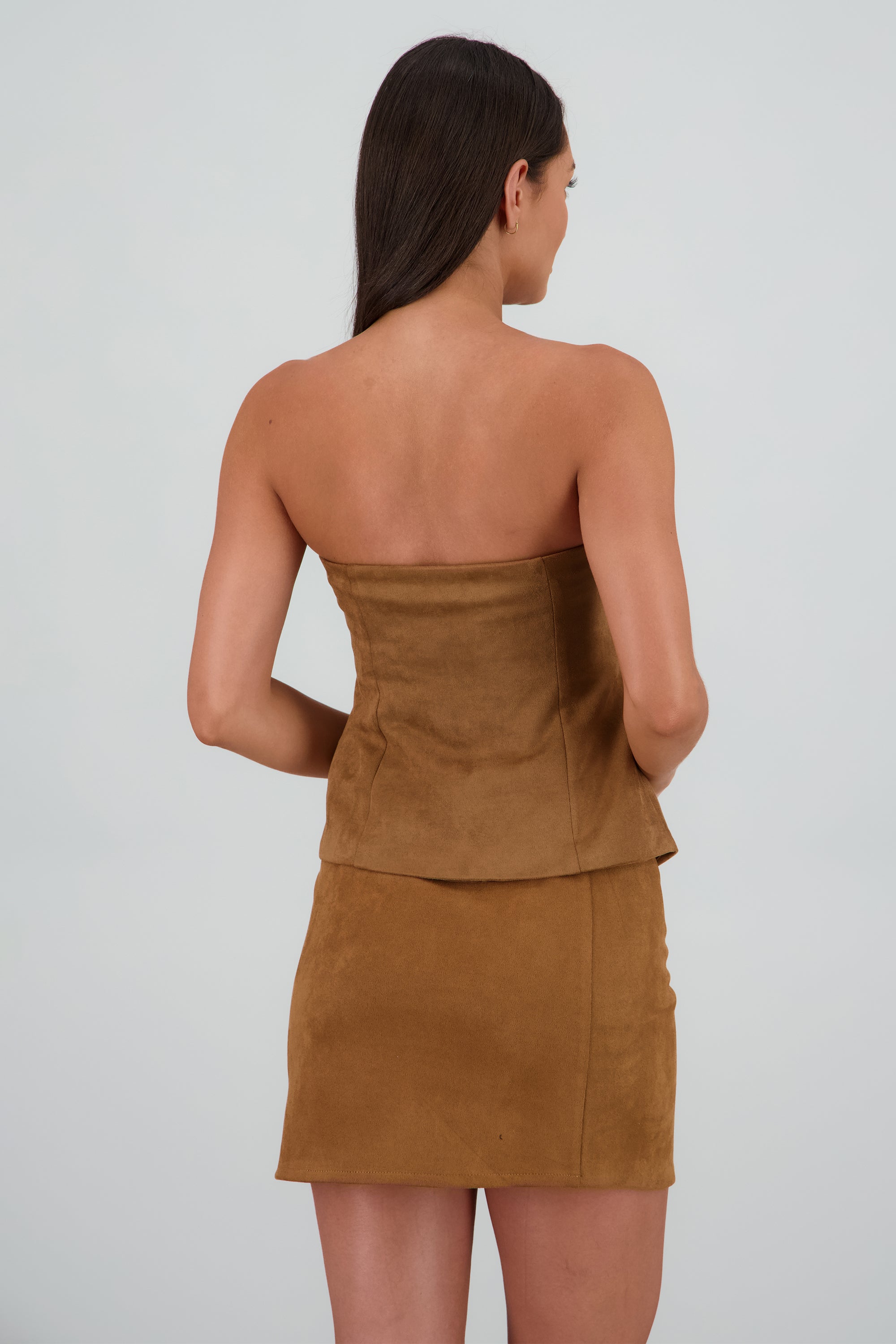 Top strapless suede CAFE
