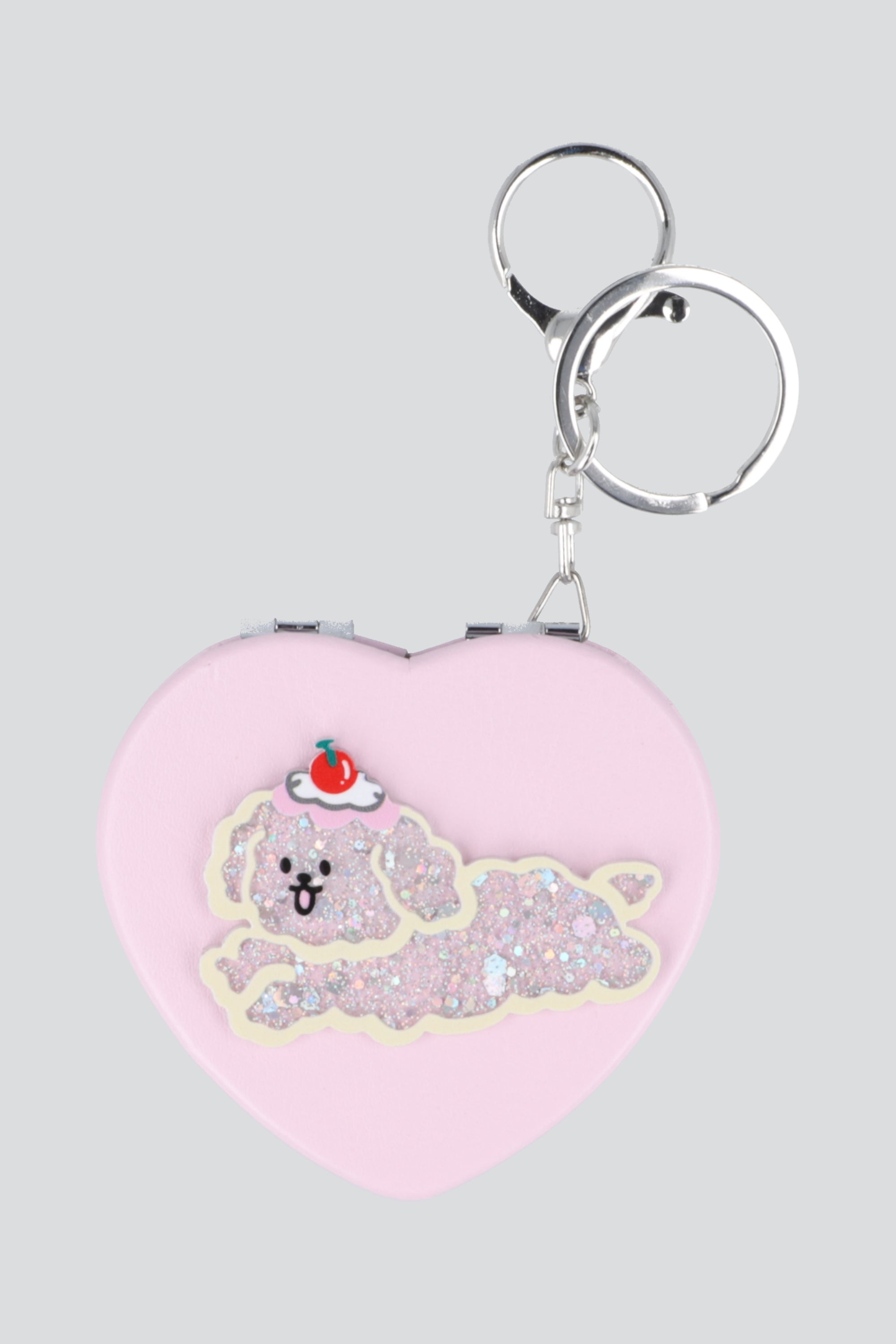 Espejo corazon perrito ROSA