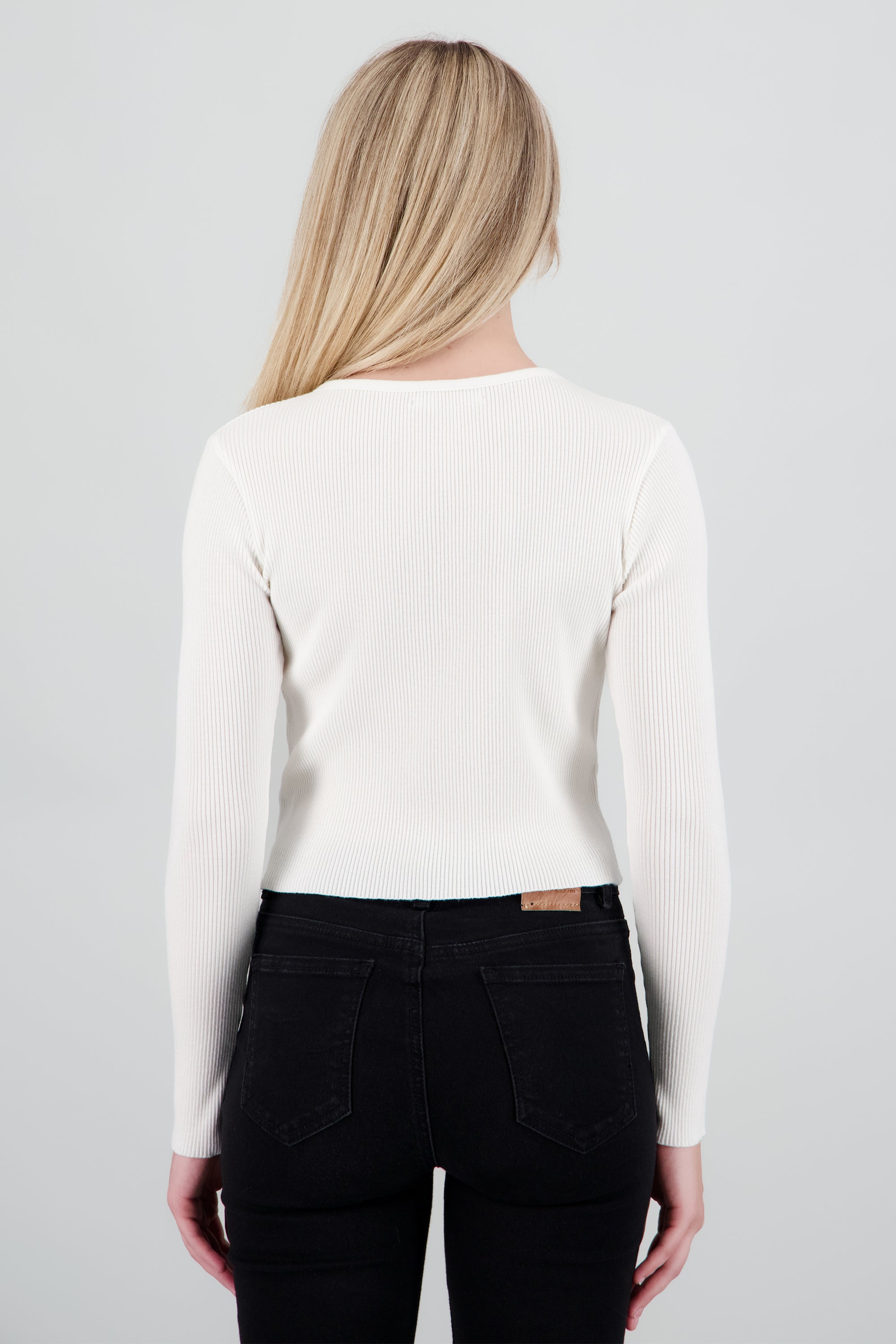 Top tejido detalle moños BLANCO