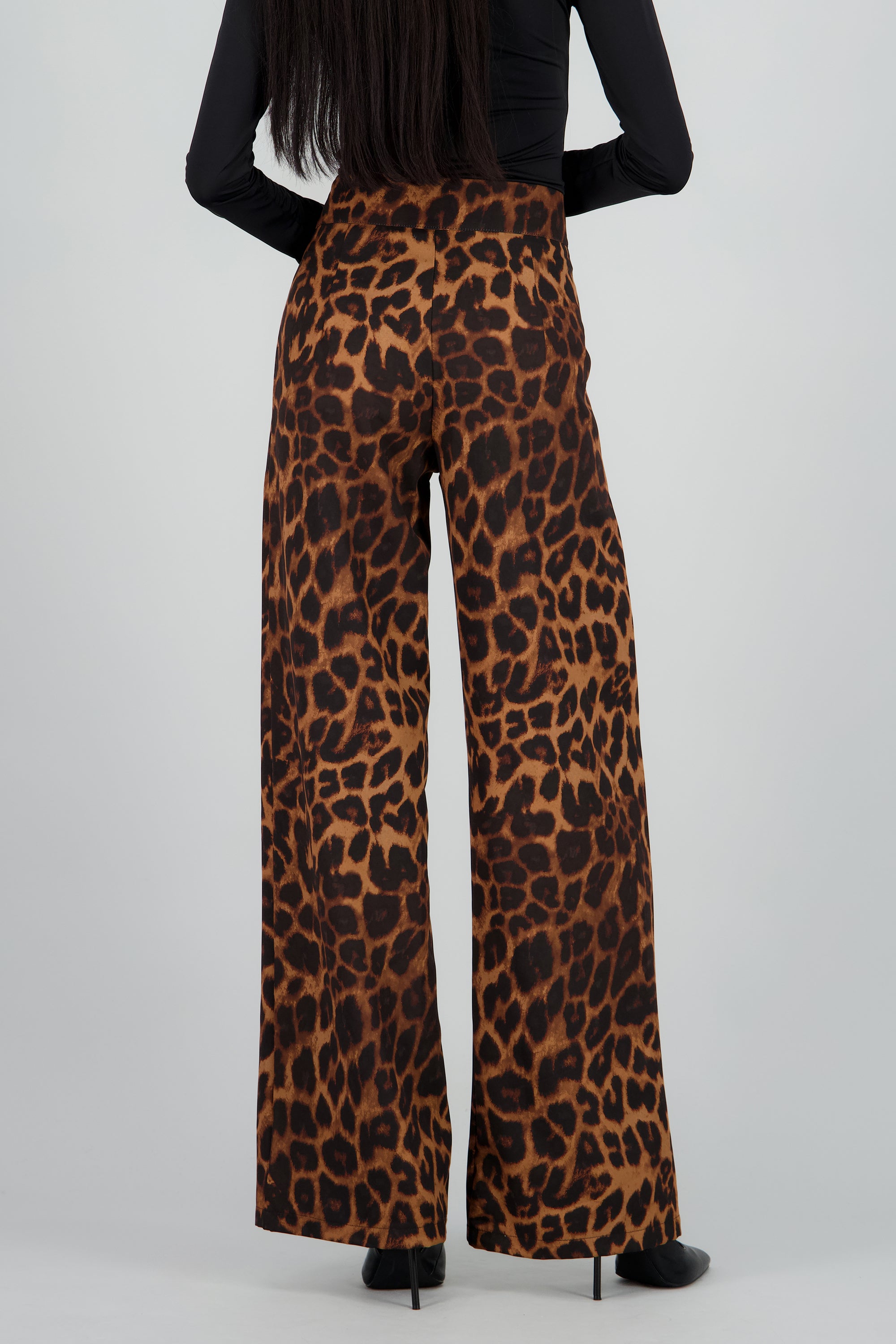 Pantalon amplio animal print CAFE COMBO