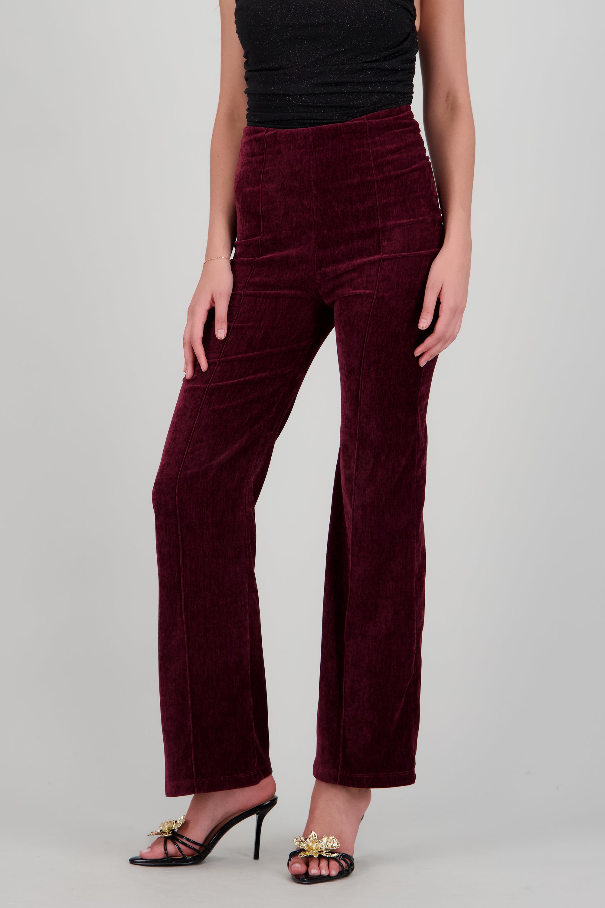 Pantalon wide leg velvet CIRUELA