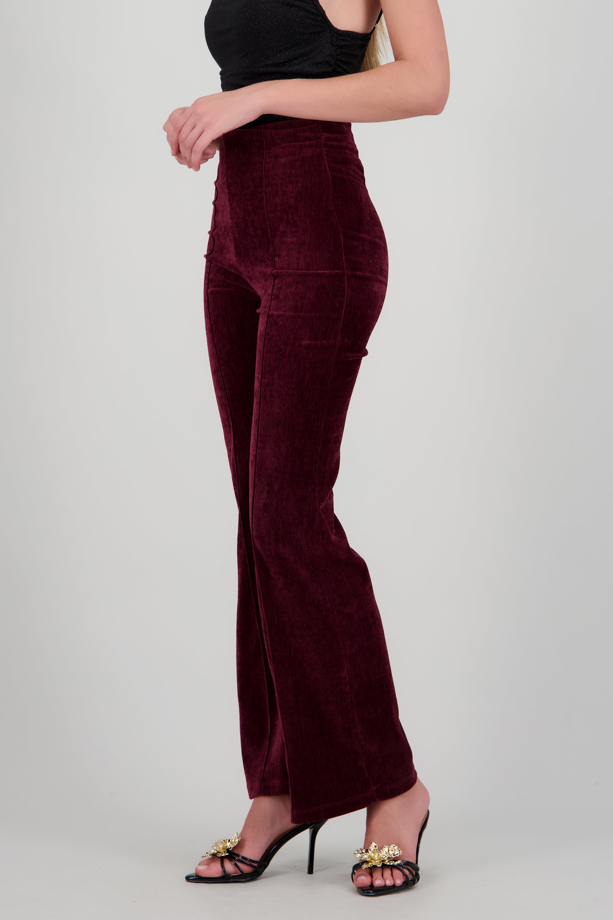 Pantalon wide leg velvet CIRUELA