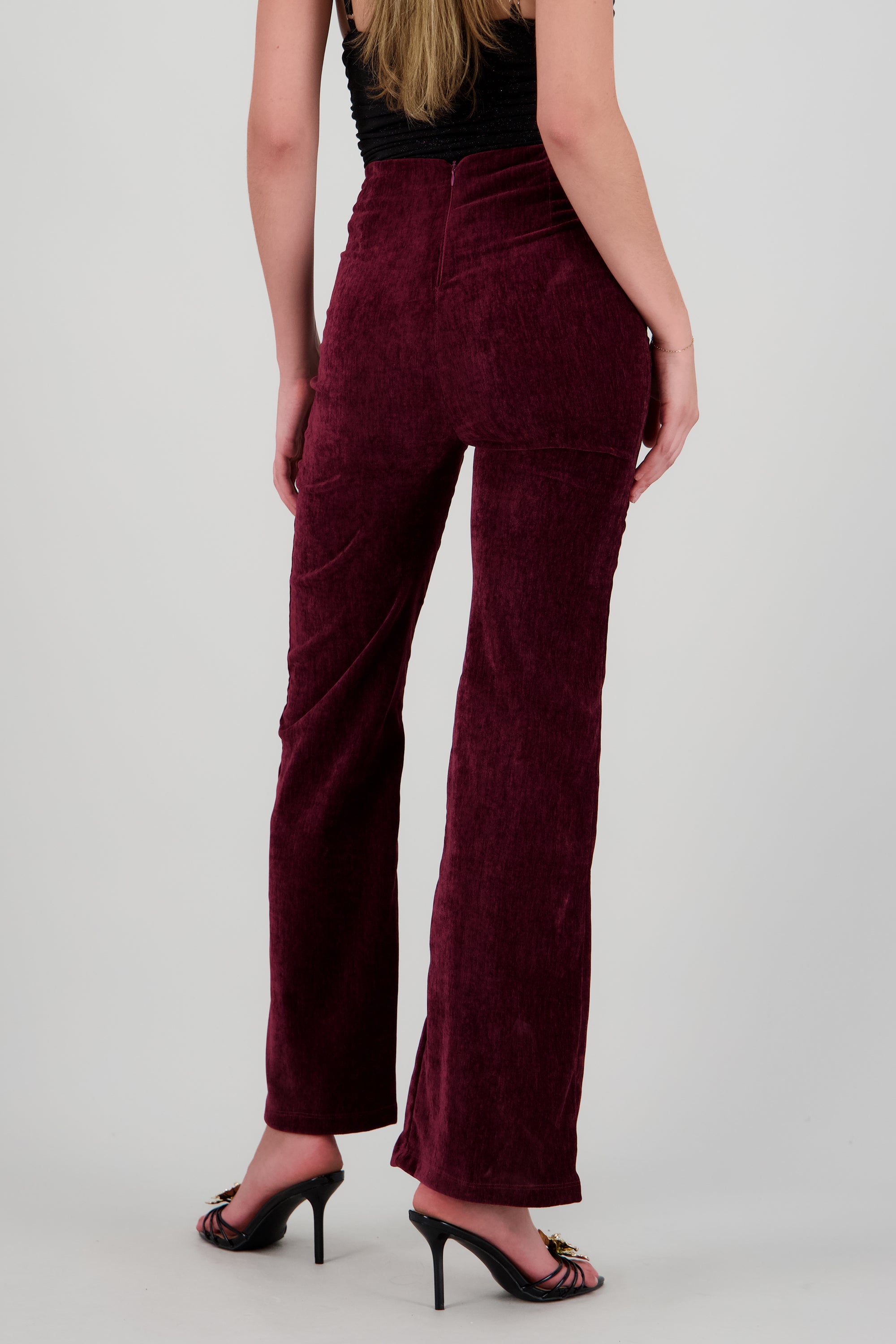 Pantalon wide leg velvet CIRUELA