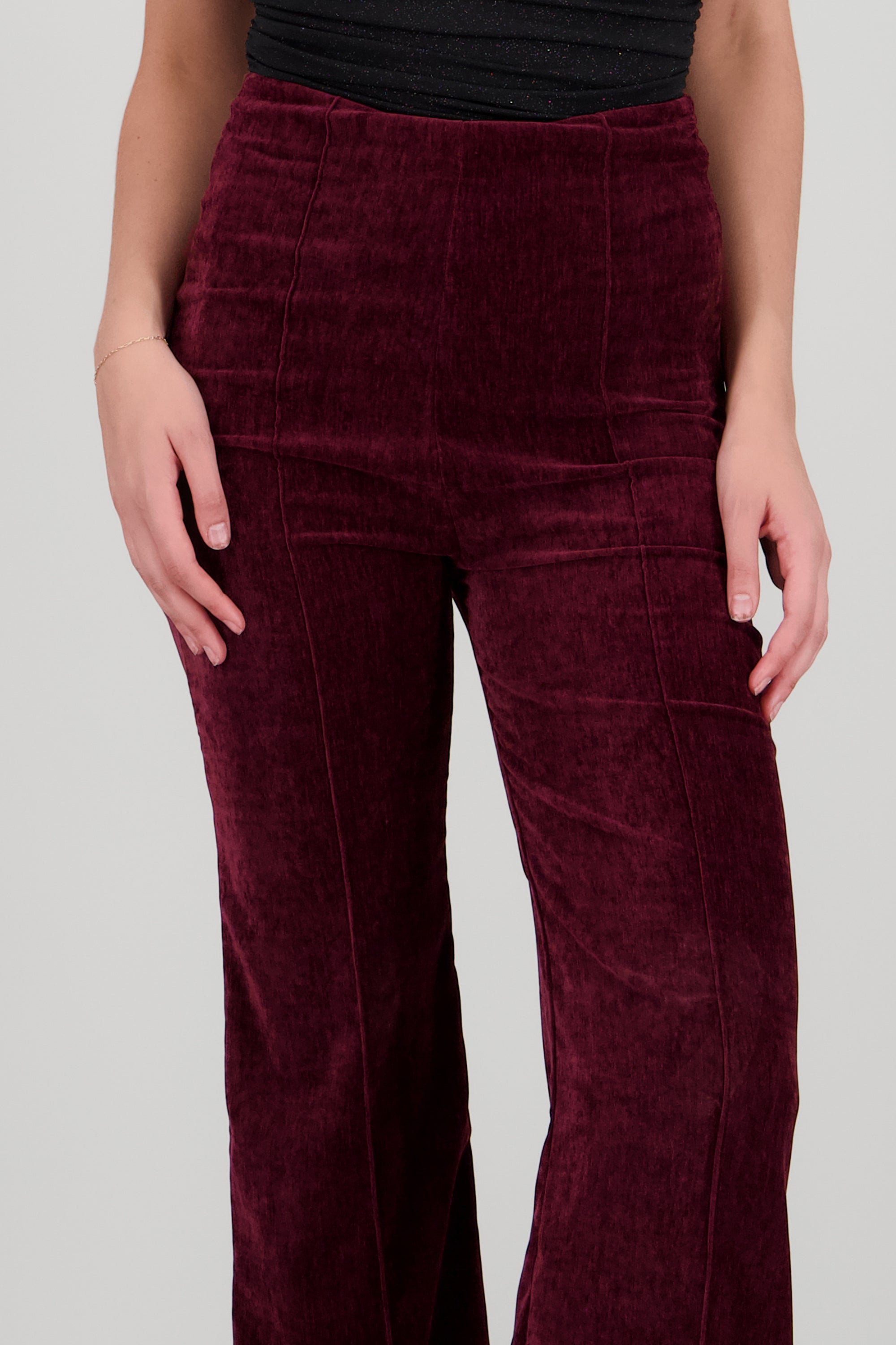 Pantalon wide leg velvet CIRUELA