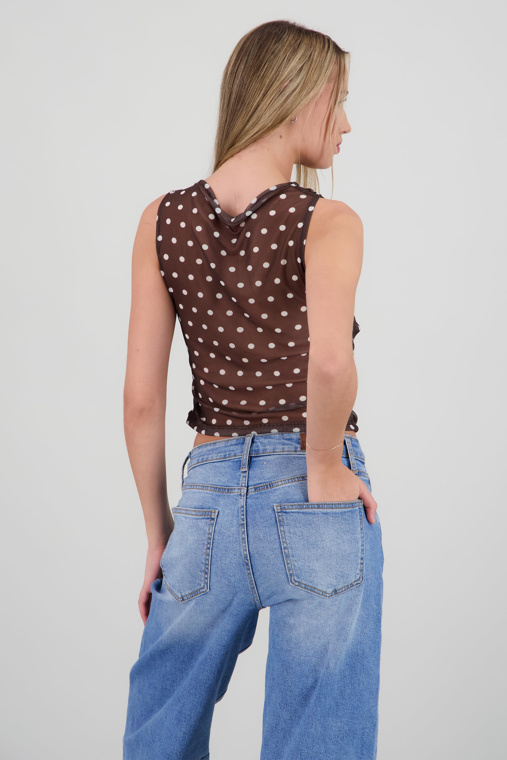 Top sin mangas polka dots CAFE COMBO