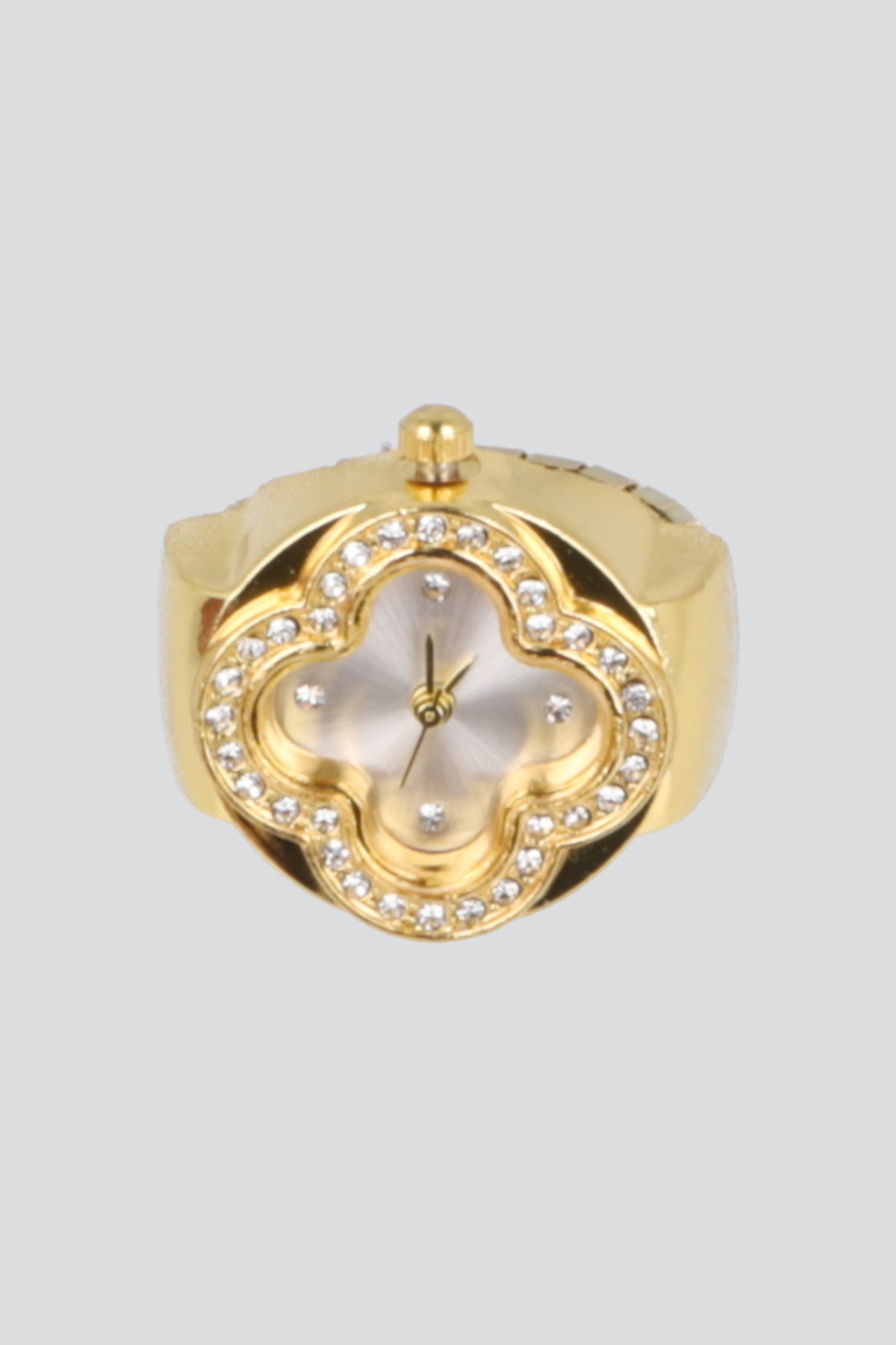 ANILLO RELOJ FLOR ORO