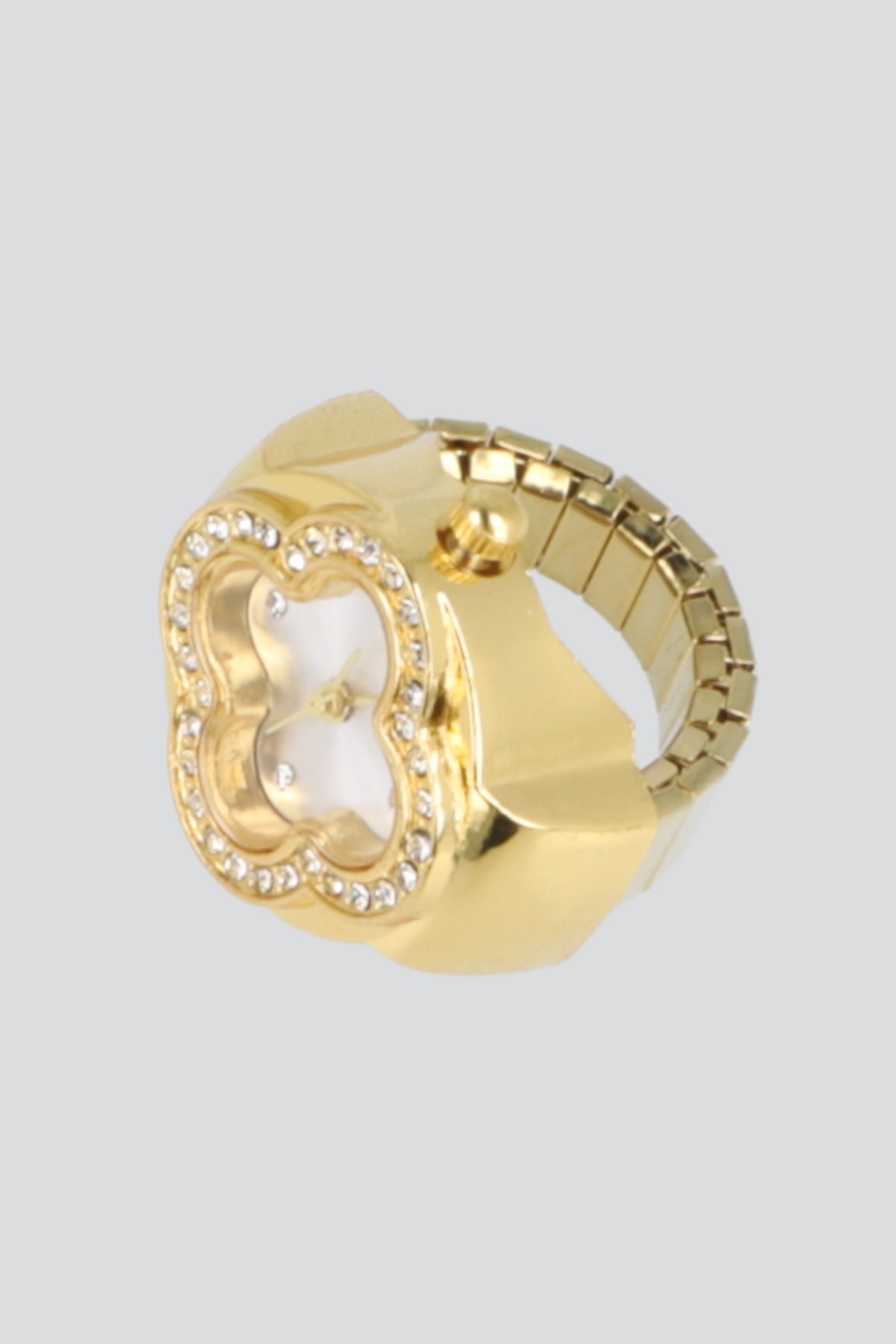 ANILLO RELOJ FLOR ORO