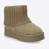 Bota invierno calceta tejida