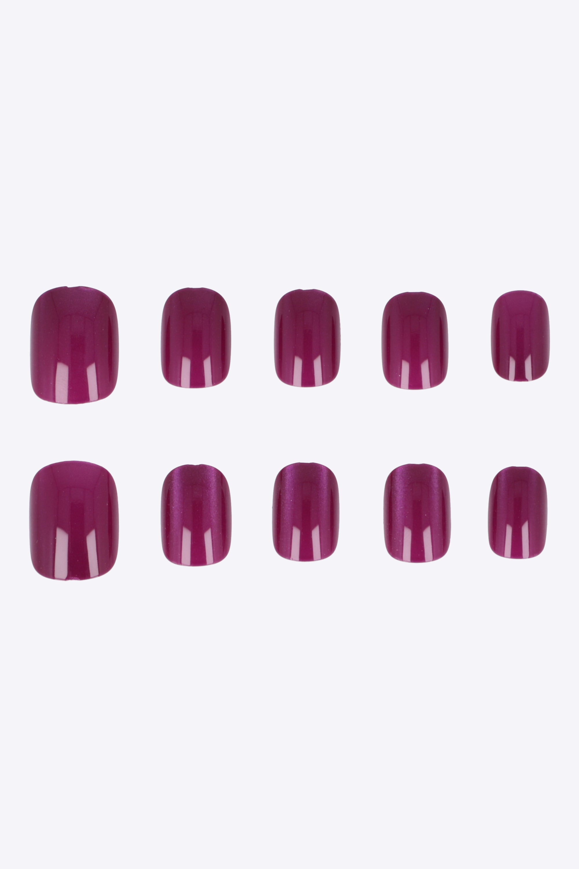 Uñas ojo de gato color cuadradas