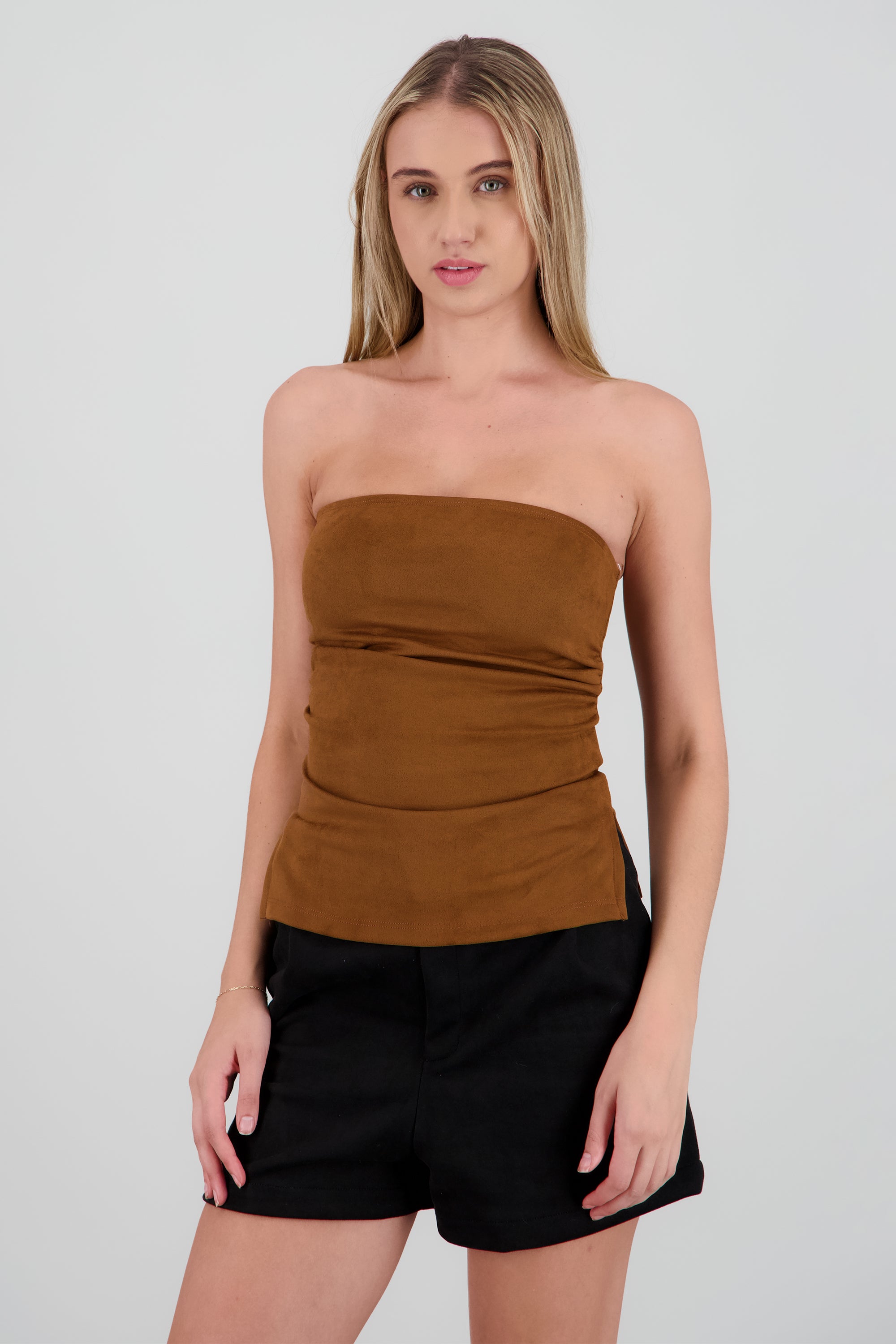 Top tubo suede CHOCOLATE