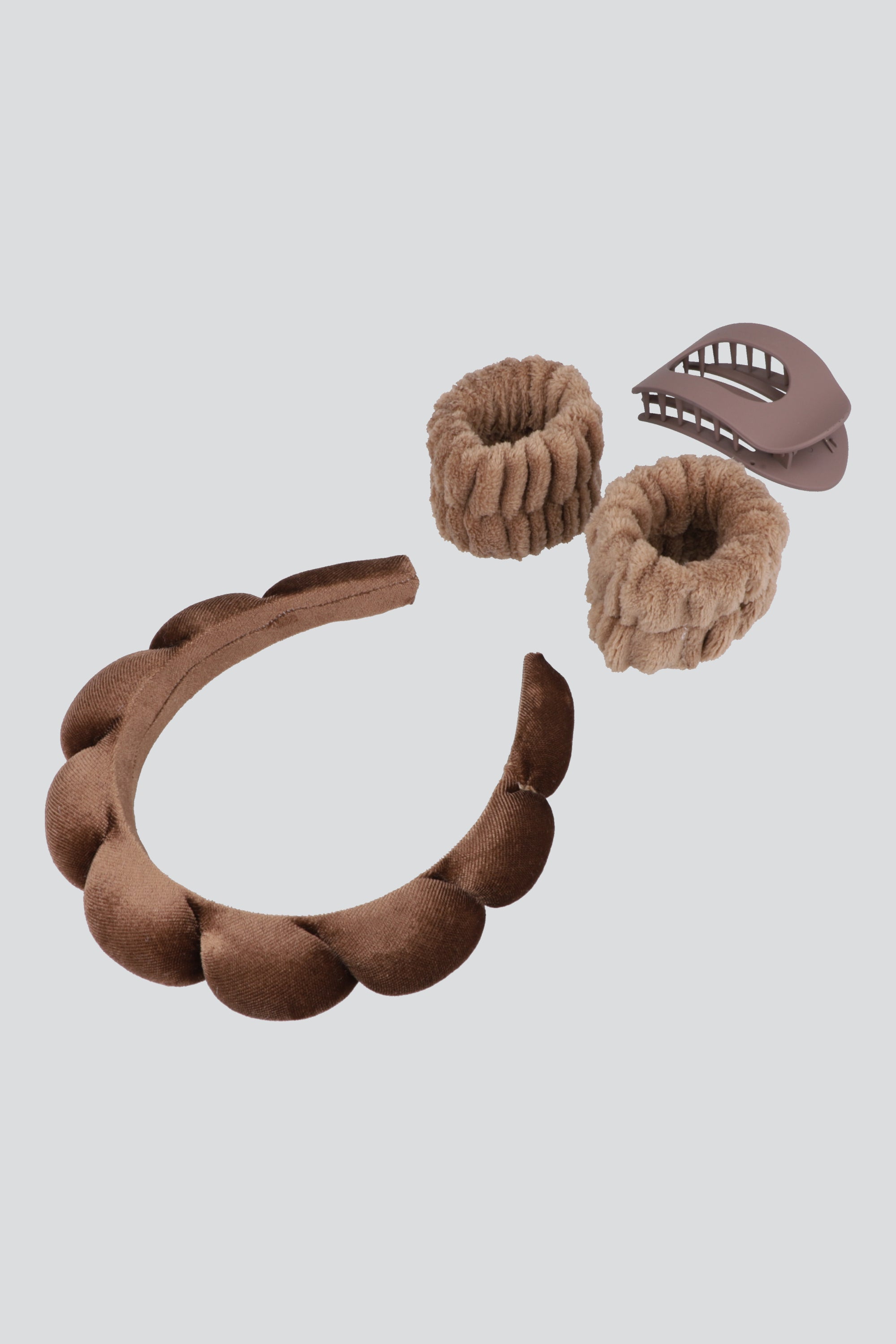 Set diadema nube muñequeras pinza CAFE