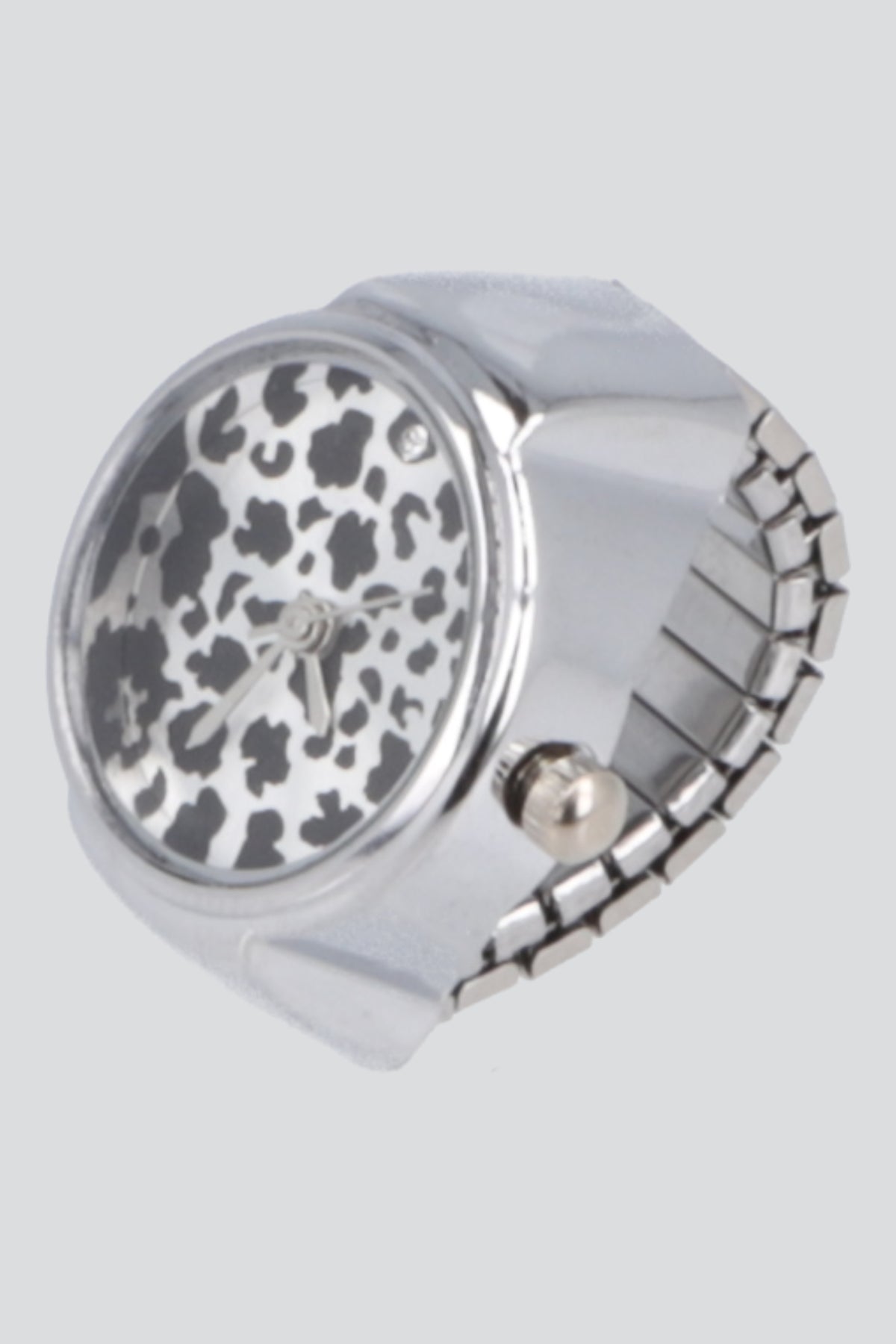 ANILLO RELOJ CHEETAH PLATA