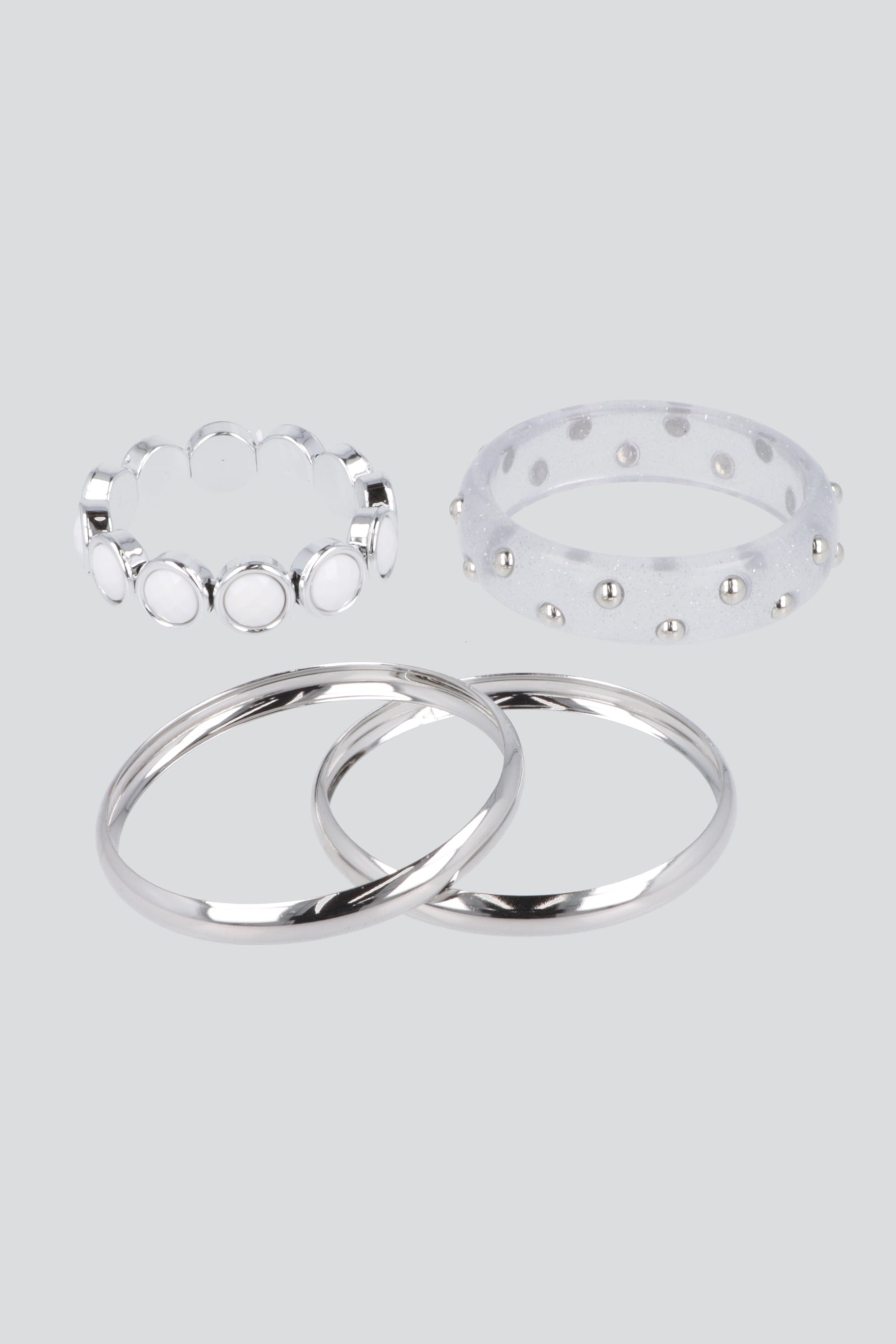 Set 4 cuffs metal mix
