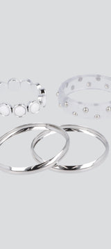 Set 4 cuffs metal mix