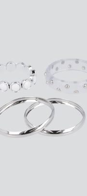 Set 4 cuffs metal mix