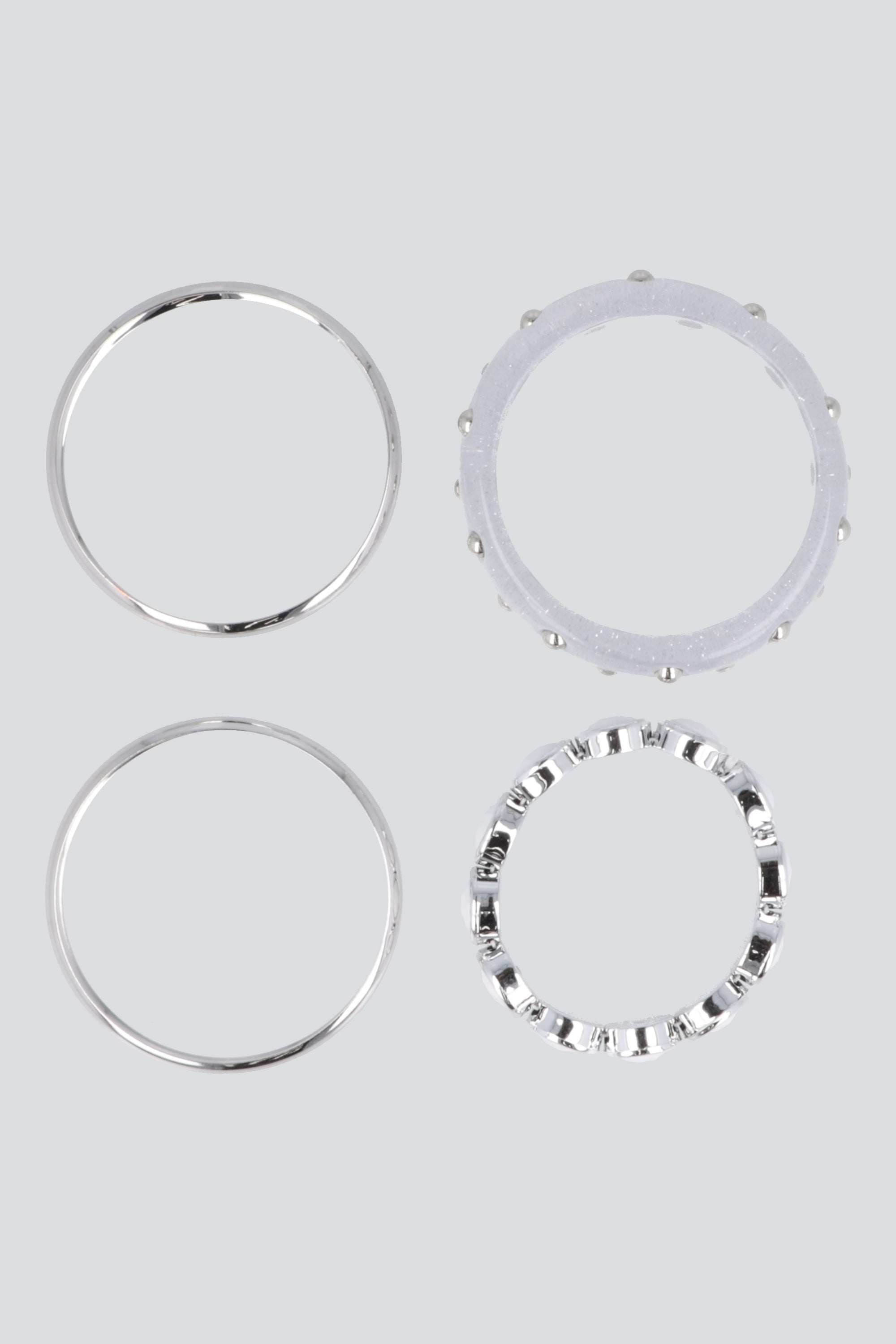 Set 4 cuffs metal mix
