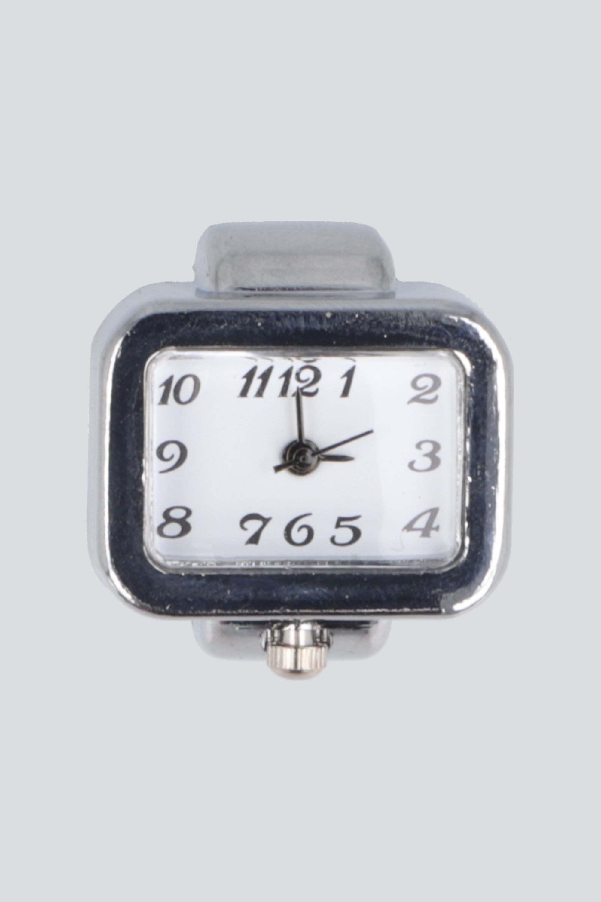 Anillo reloj cuadrado PLATA