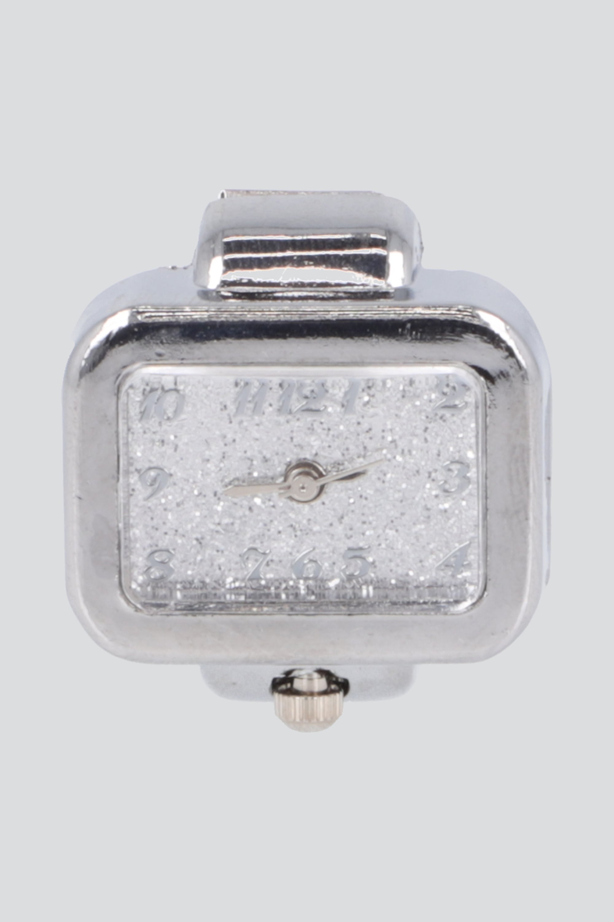 Anillo reloj cuadrado PLATA COMBO