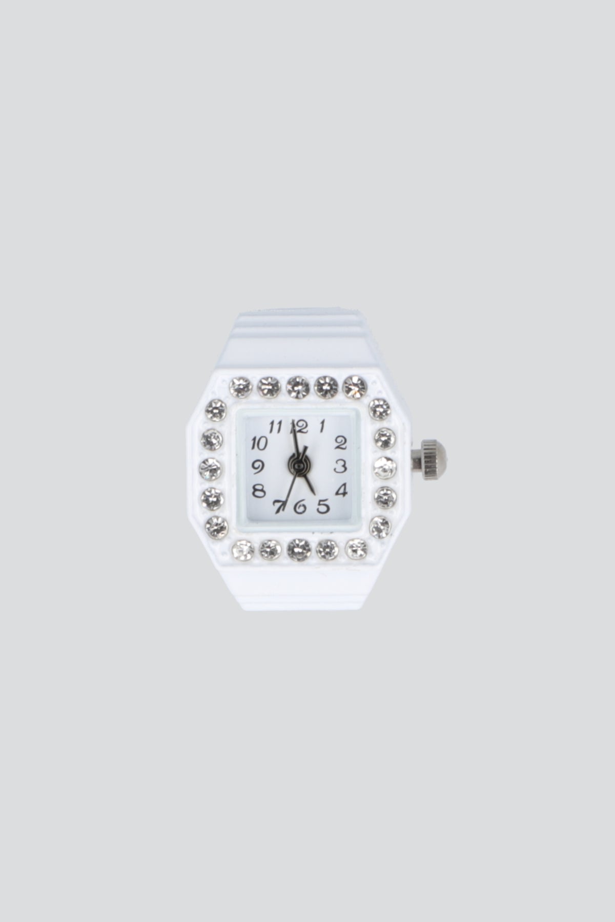 Anillo reloj color brillos BLANCO