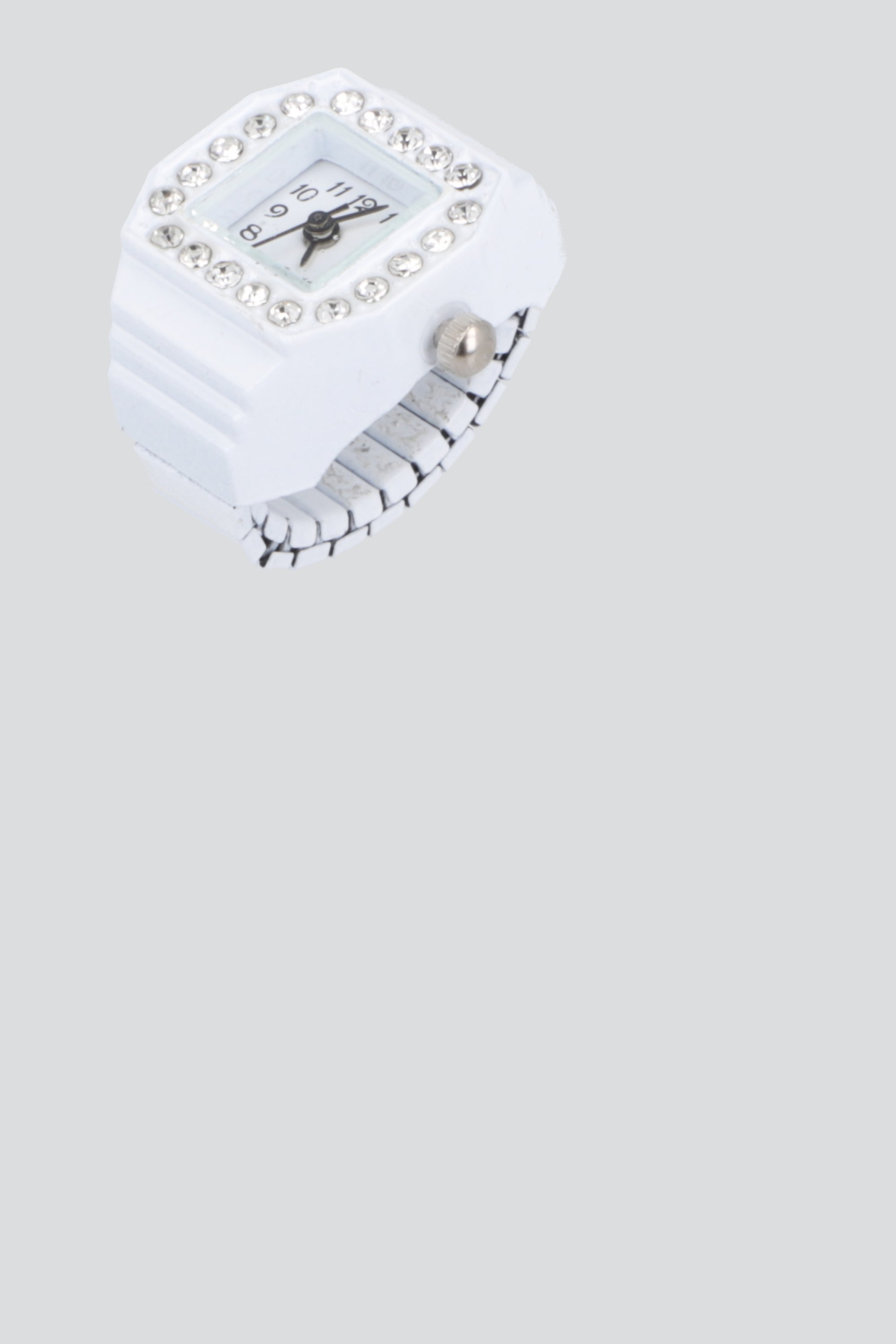 Anillo reloj color brillos BLANCO