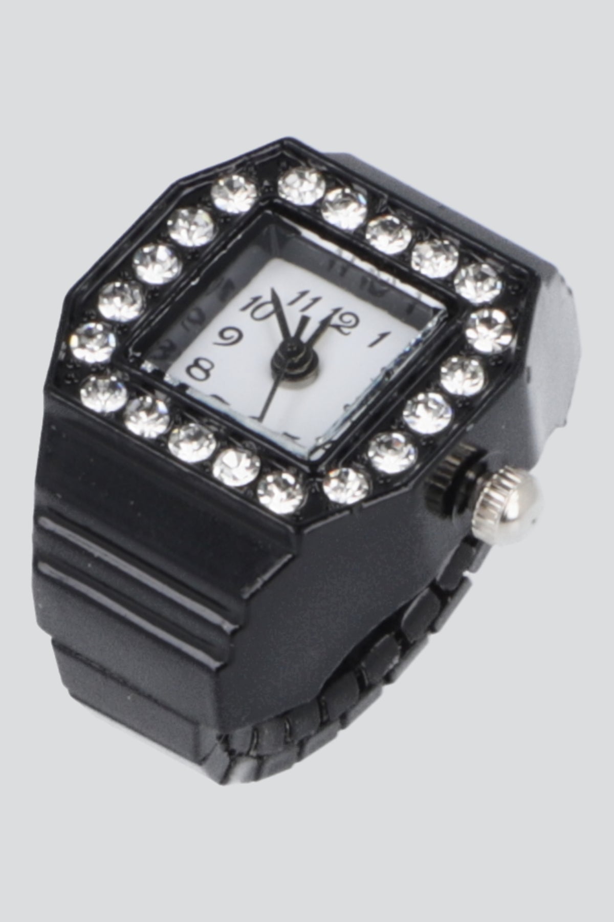 Anillo reloj color brillos NEGRO