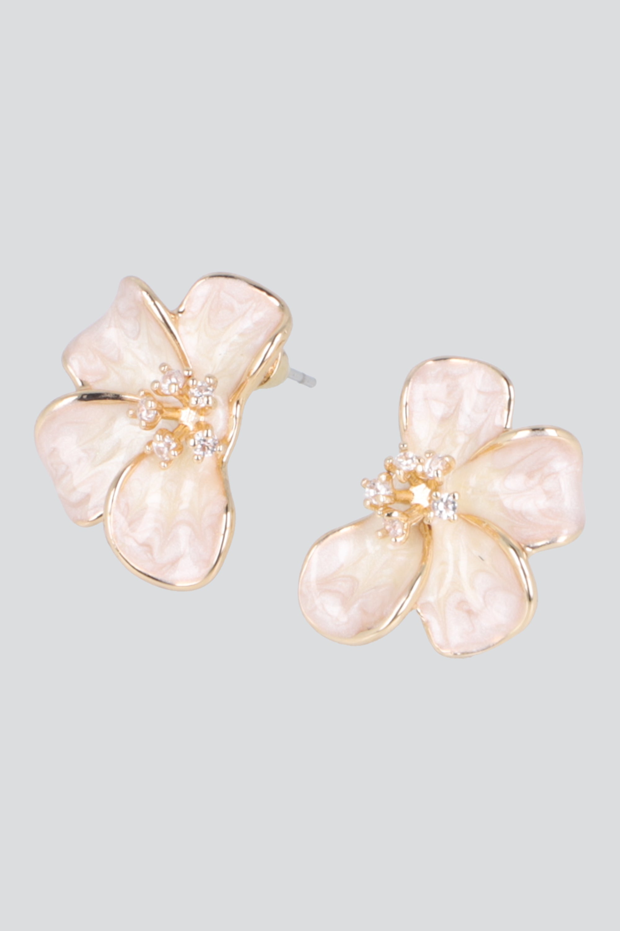 ARETES PETALOS ESMALTADOS PQ PALO DE ROSA
