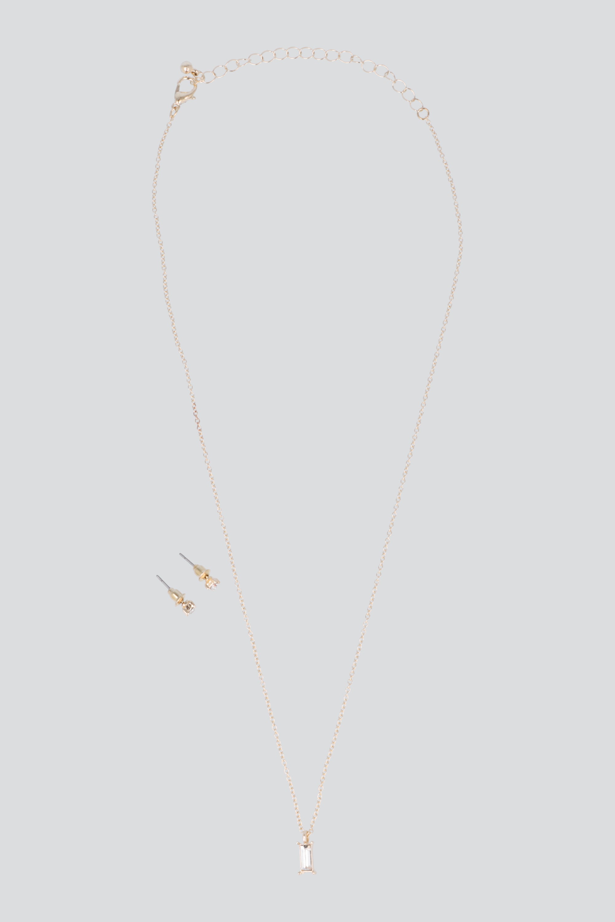 SET ARETES COLLAR CRISTAL PQ ORO