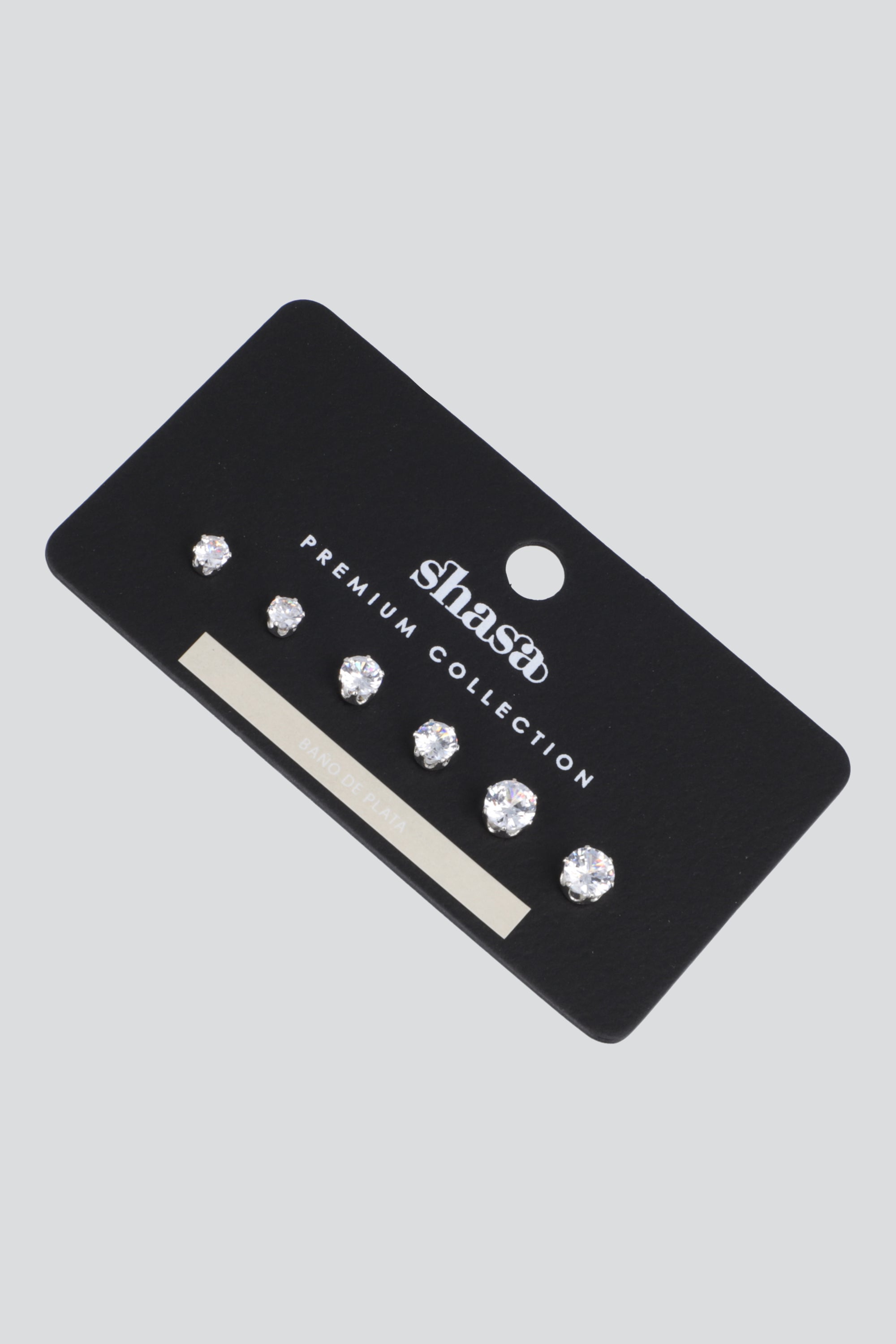 3 PR ARETES ZIRCONIA PQ PLATA