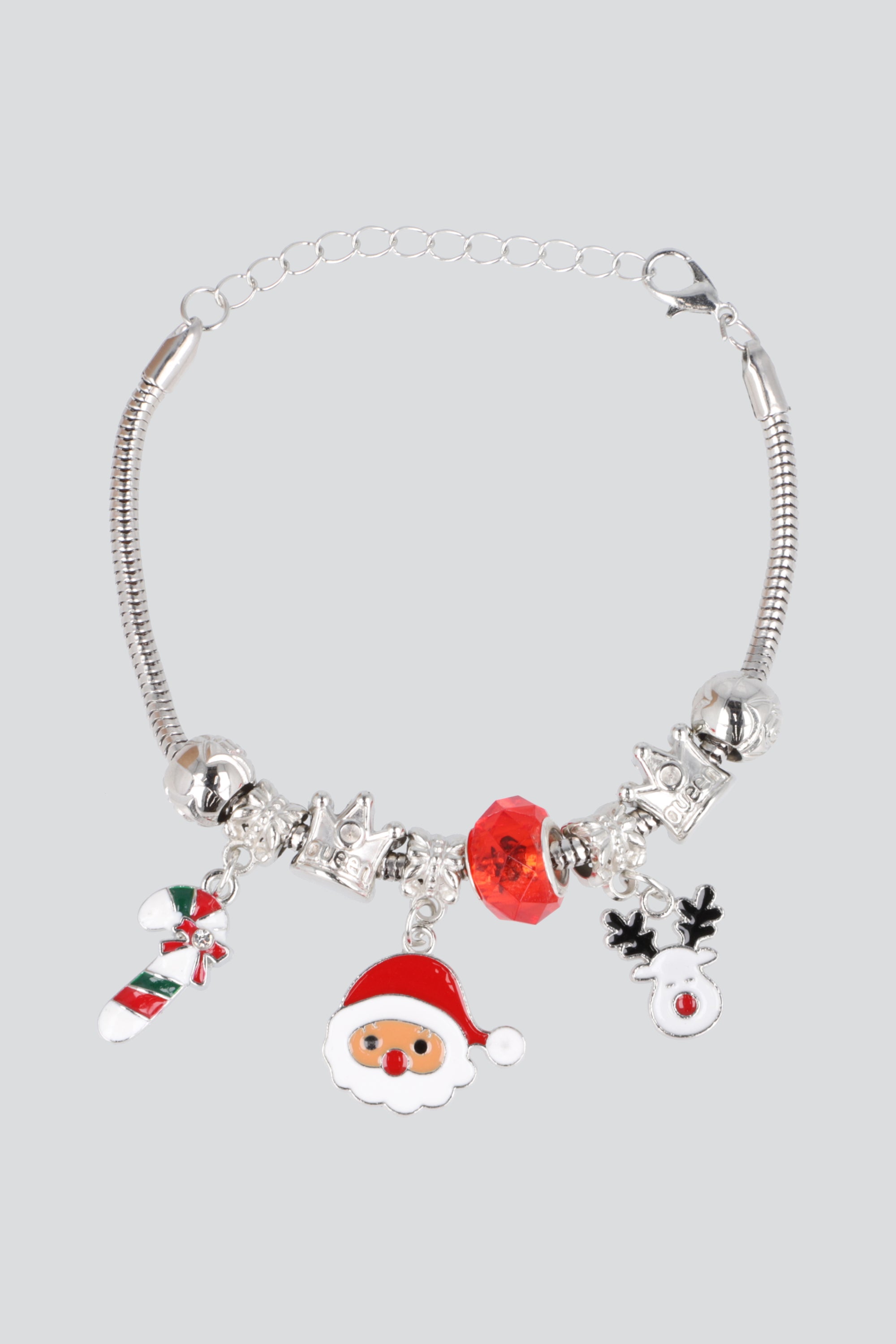 PULSERA CHARMS NAVIDAD PLATA