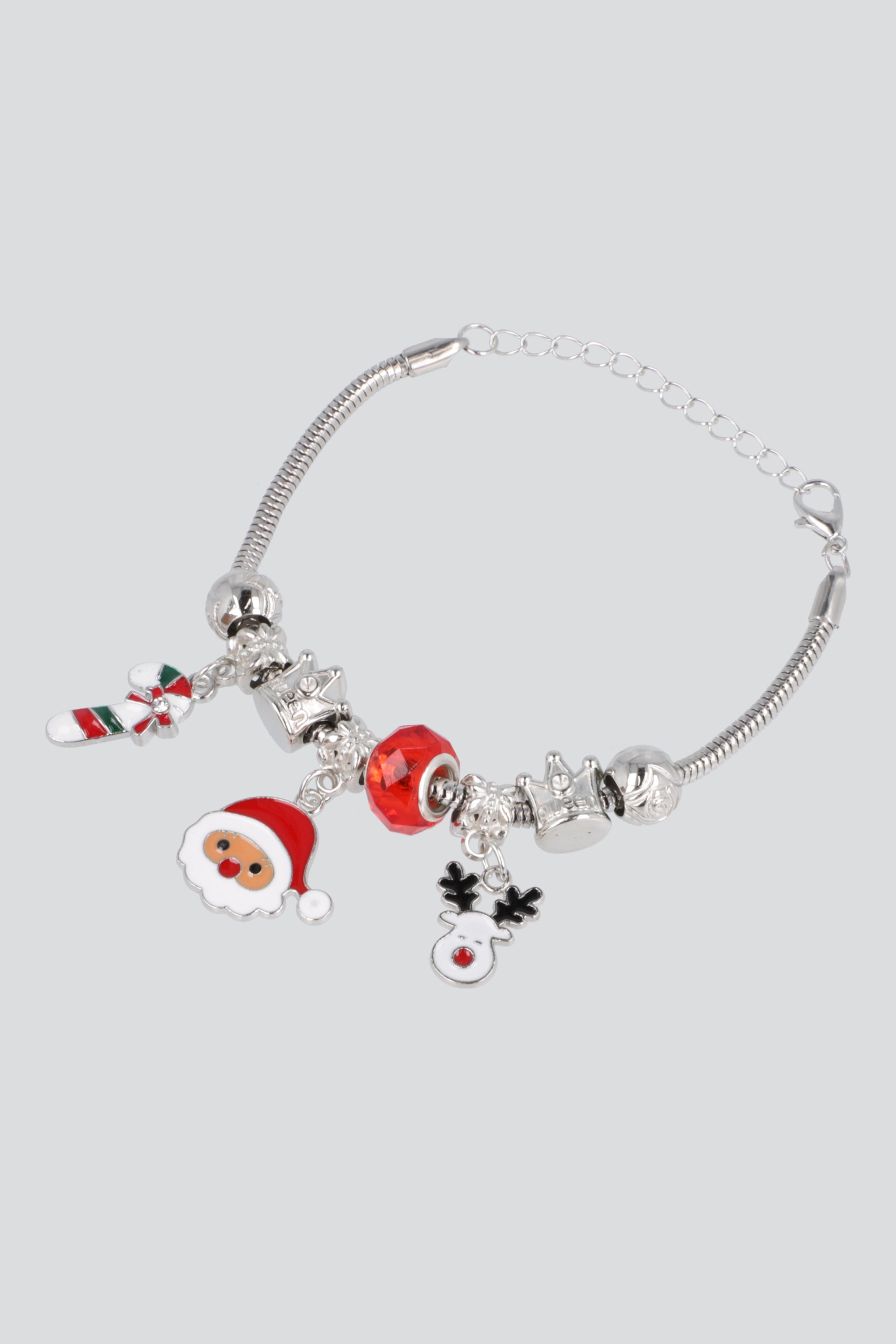 PULSERA CHARMS NAVIDAD PLATA