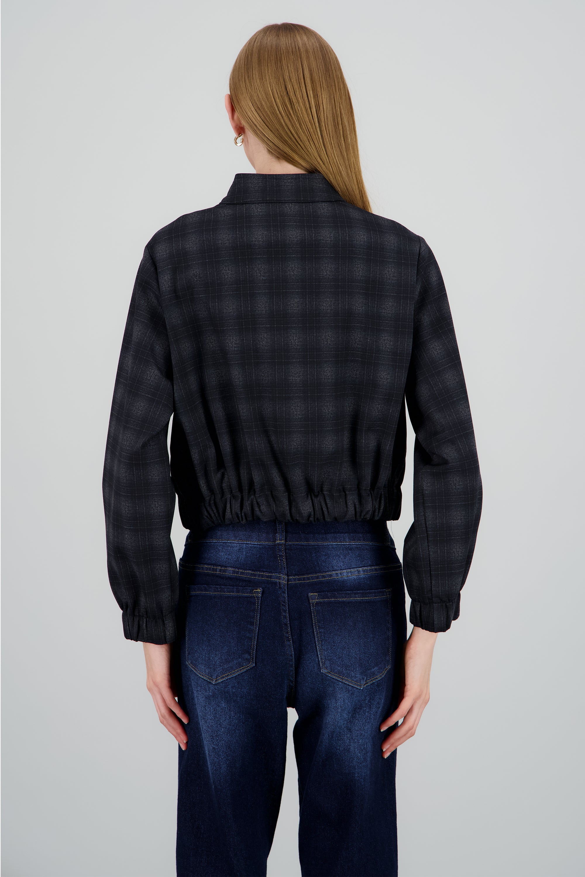 Chamarra ligera estampado cuadros MARINO COMBO