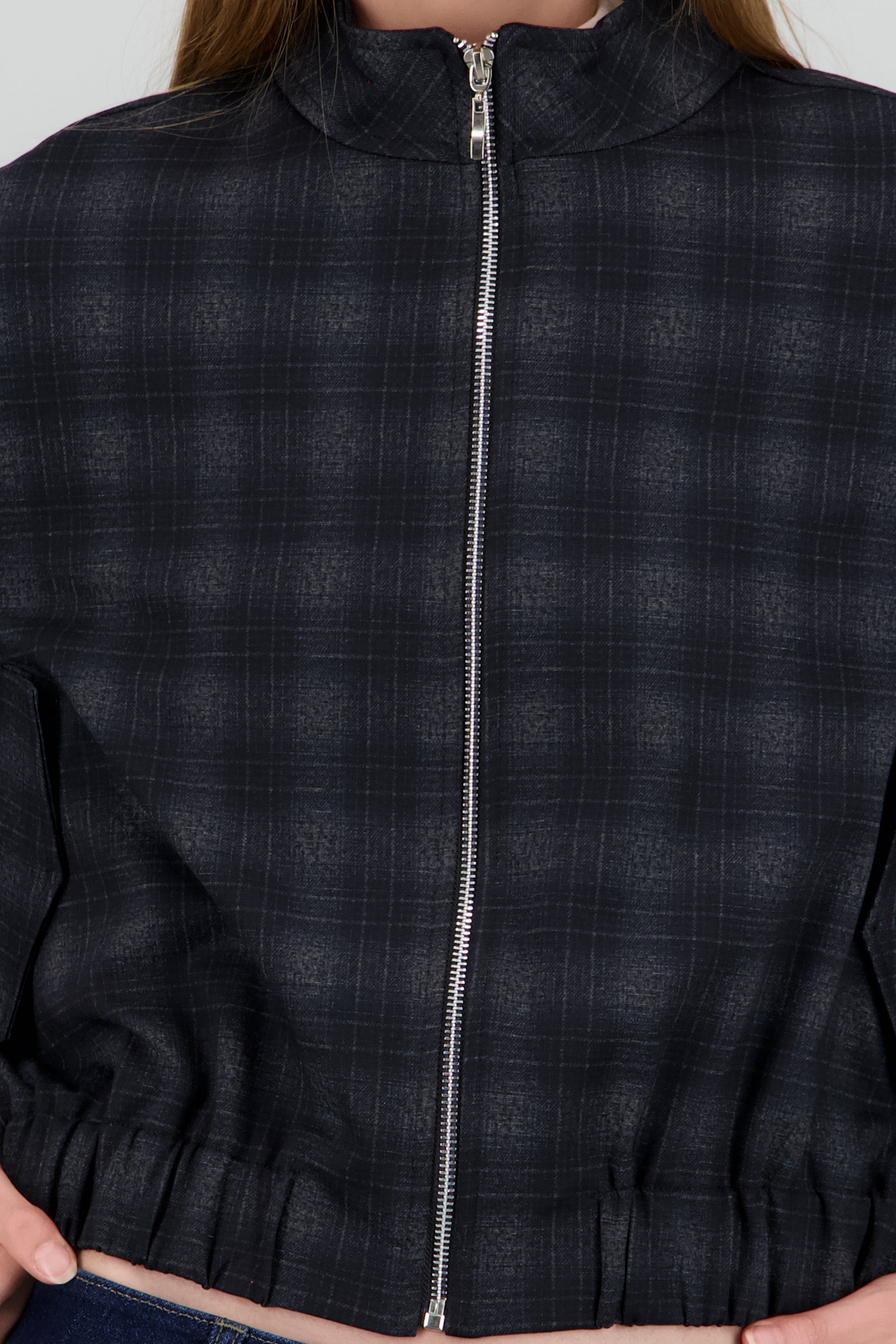 Chamarra ligera estampado cuadros MARINO COMBO